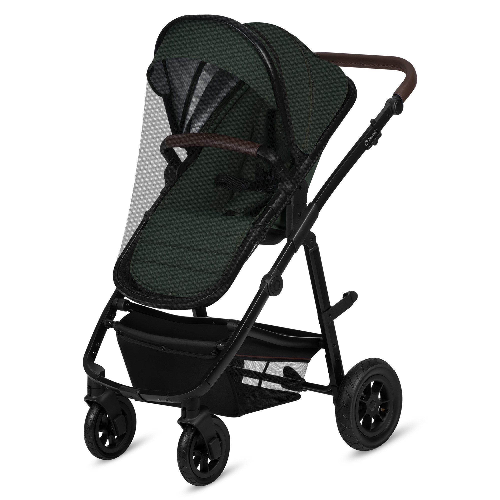 lionelo Kombi-Kinderwagen Amber 3in1, (Set), 3in1/babyschale 0-13kg/Tasche/Moskitonetz/Regenschutz/Boho – Bild 5 von 5