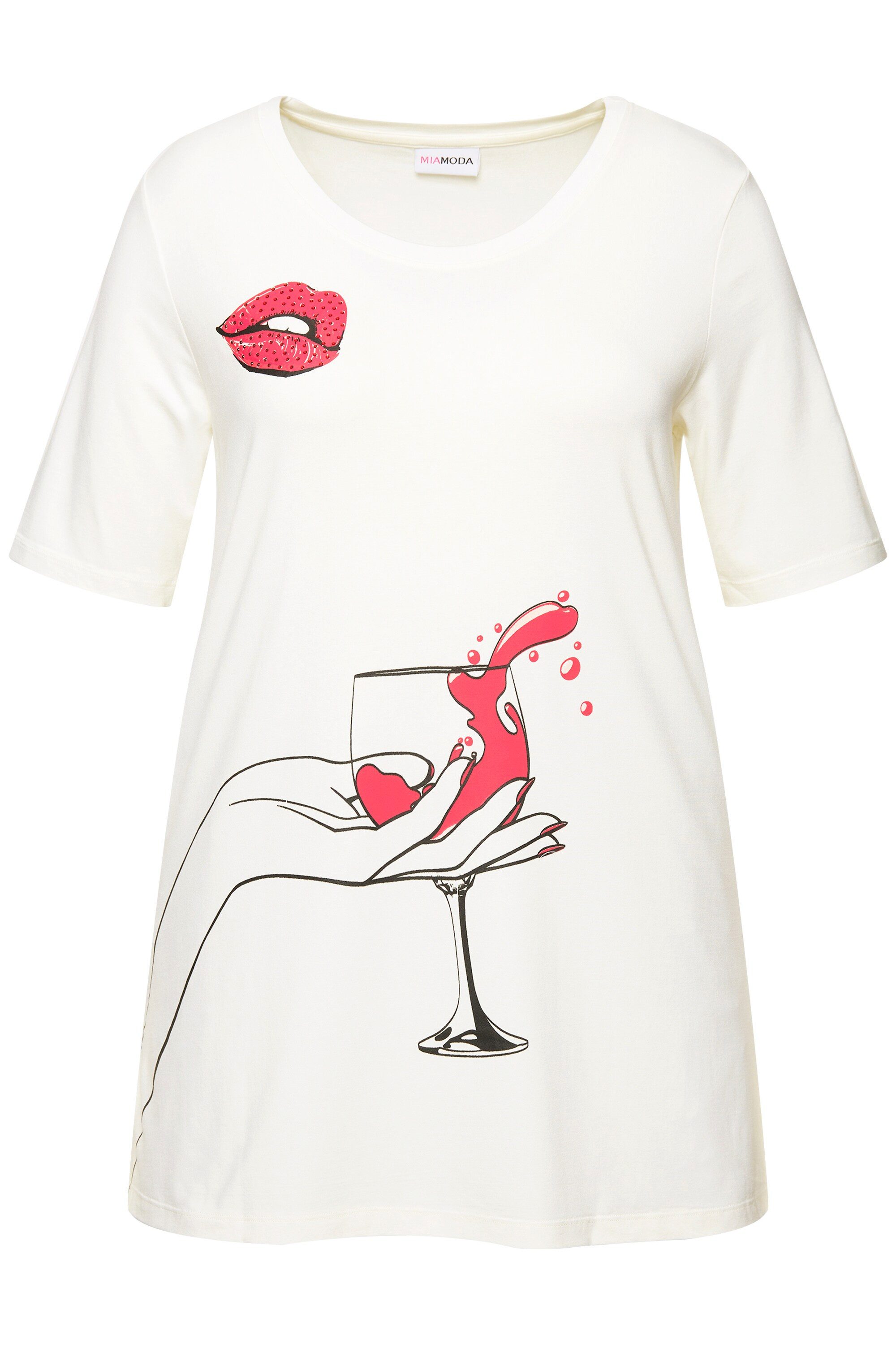 MIAMODA T-Shirt T-Shirt A-Linie Lifestyle-Druck Halbarm günstig online kaufen