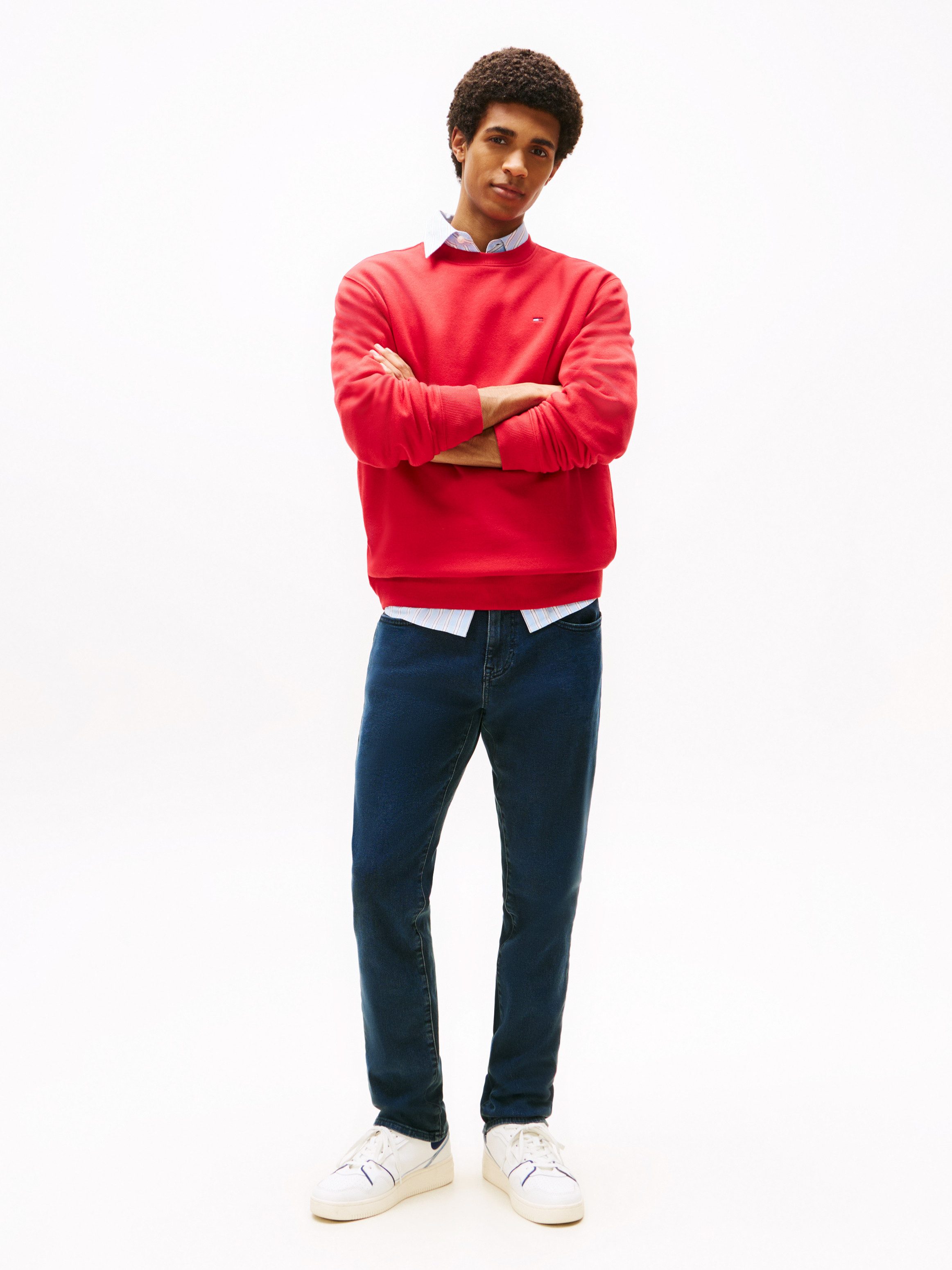 Tommy Jeans Gerade Jeans Scanton Slim Mit Markenlabel aus Leder hinten