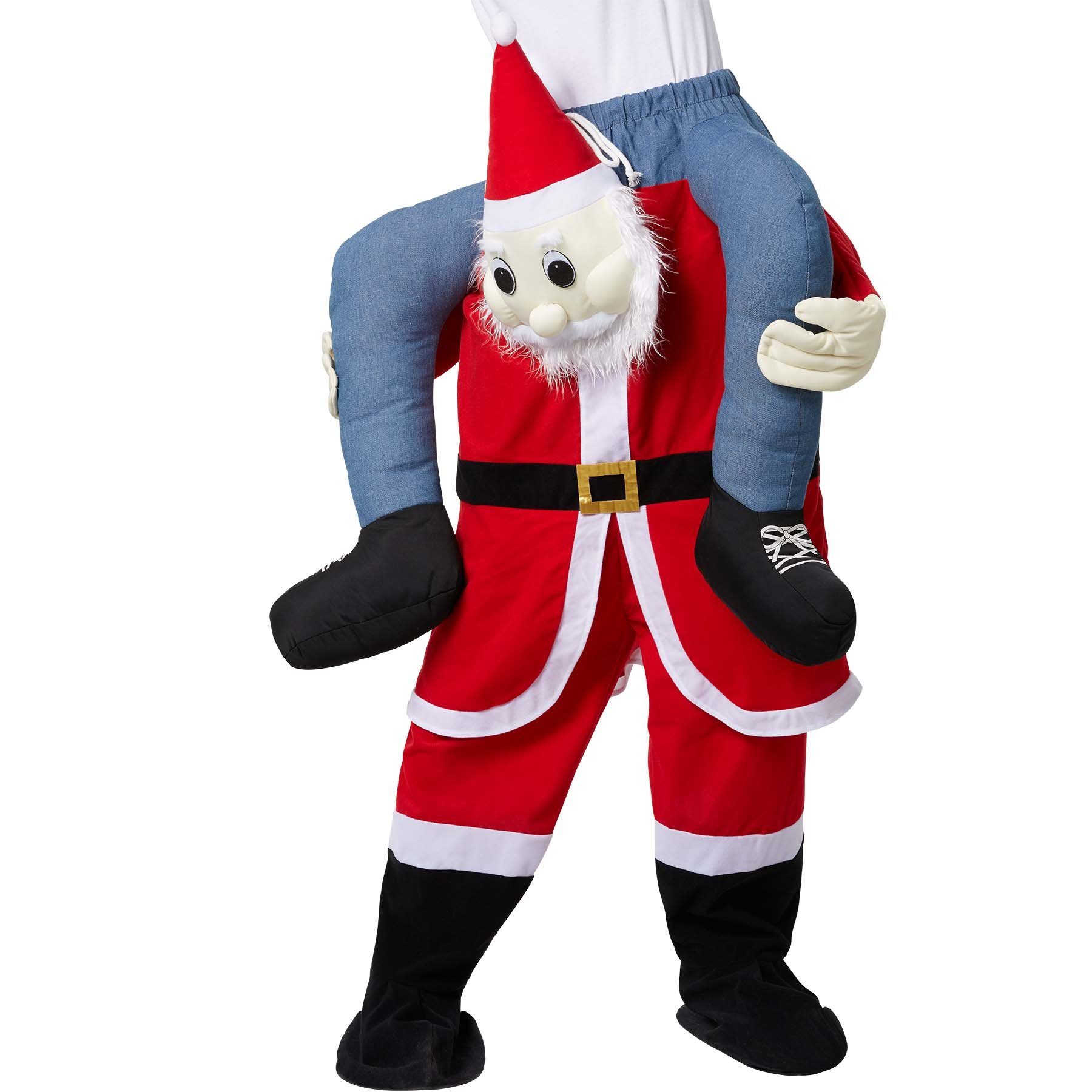 dressforfun Kostüm Huckepack-Kostüm Weihnachtsmann, Huckepack-Kostüm Weihnachtsmann in Universalgröße