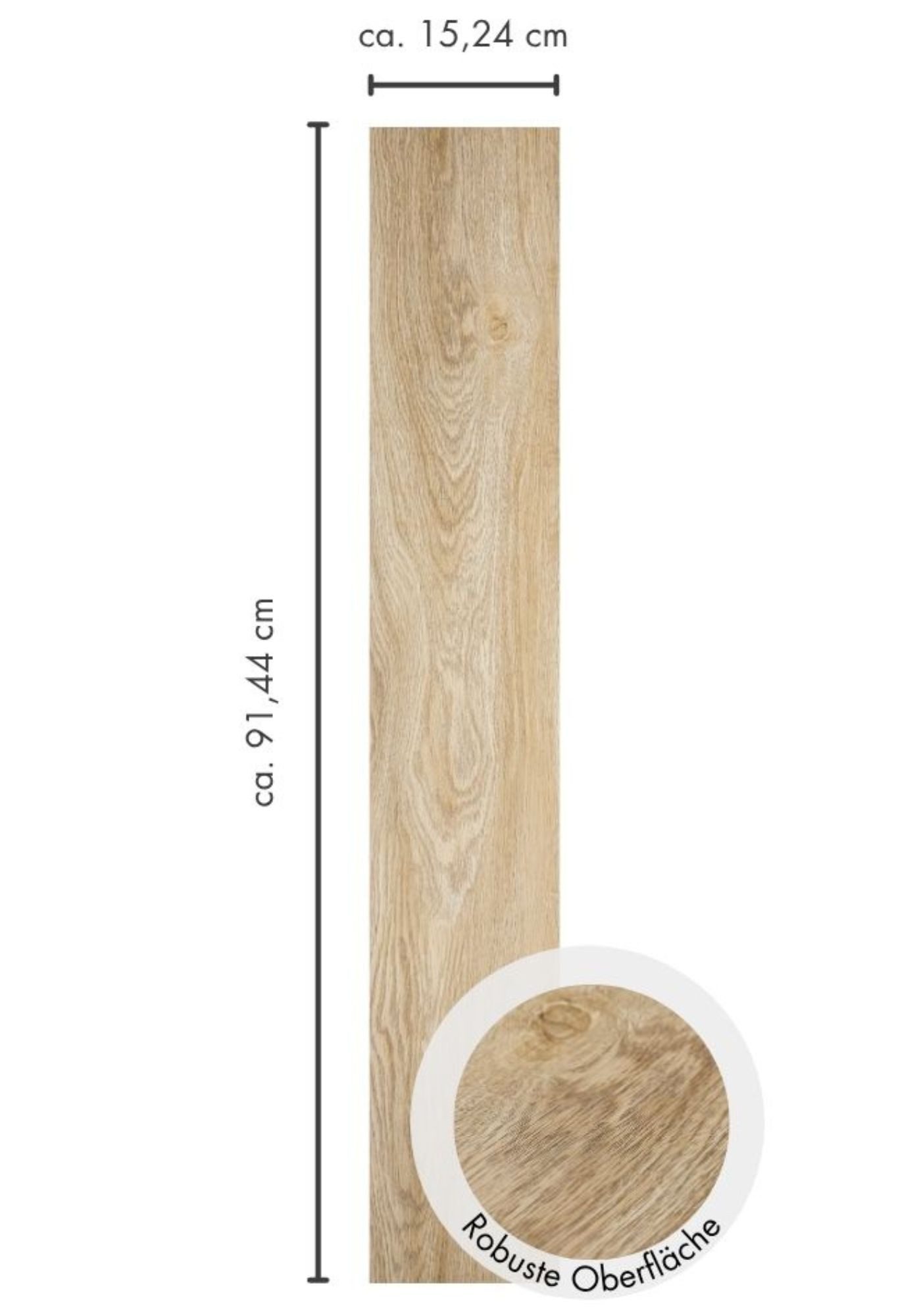 misento Vinylboden selbstklebend in Holzoptik, 32 PVC Planken je ca. 15,2 x 91,4 cm, PVC Bodenbelag 4,46 m², für Fußbodenheizung, Badezimmer, Wohnräume – Bild 4 von 5