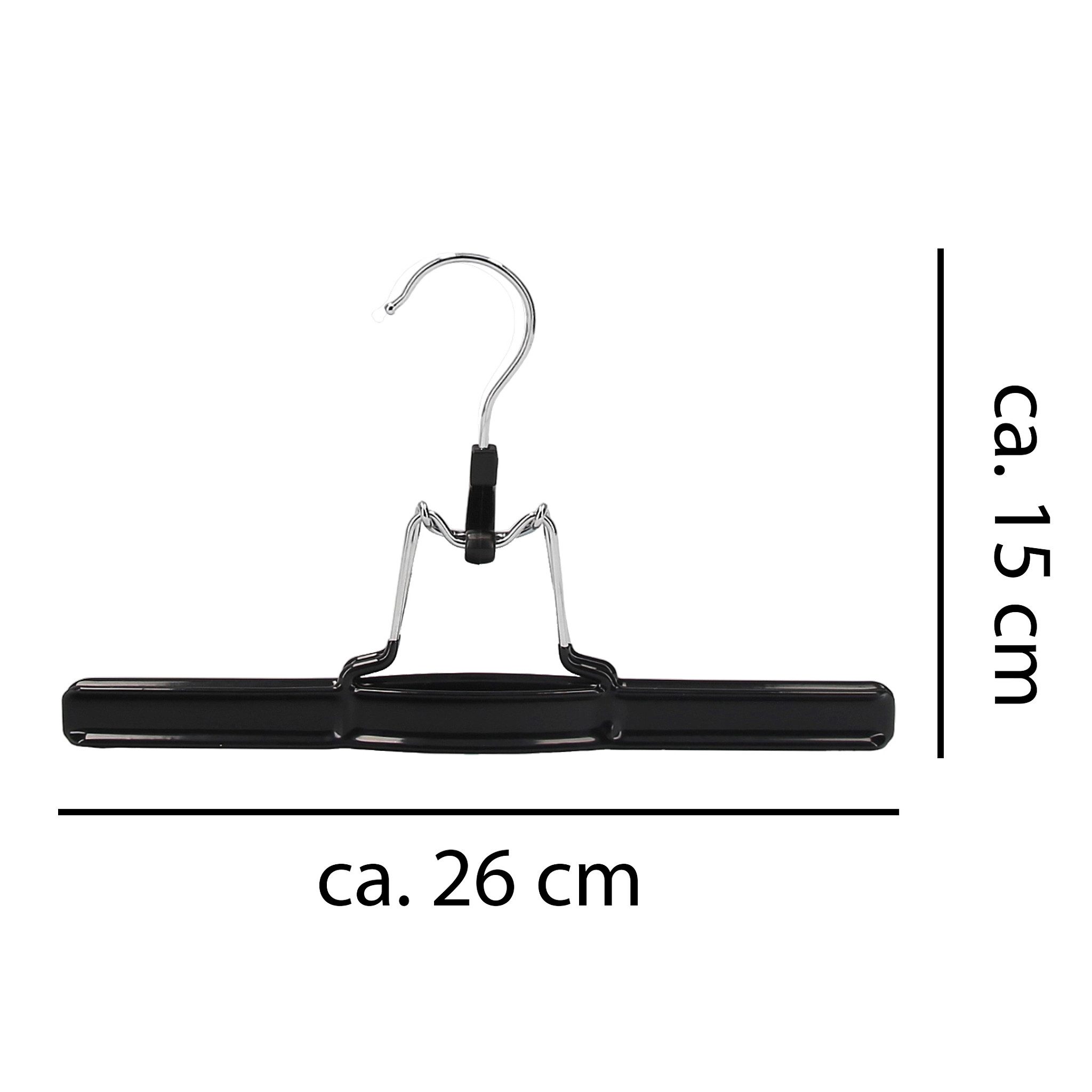 VonBueren Kleiderbügel VonBueren 8X Hosenbügel Klemmbügel schwarz, Hosenspa günstig online kaufen