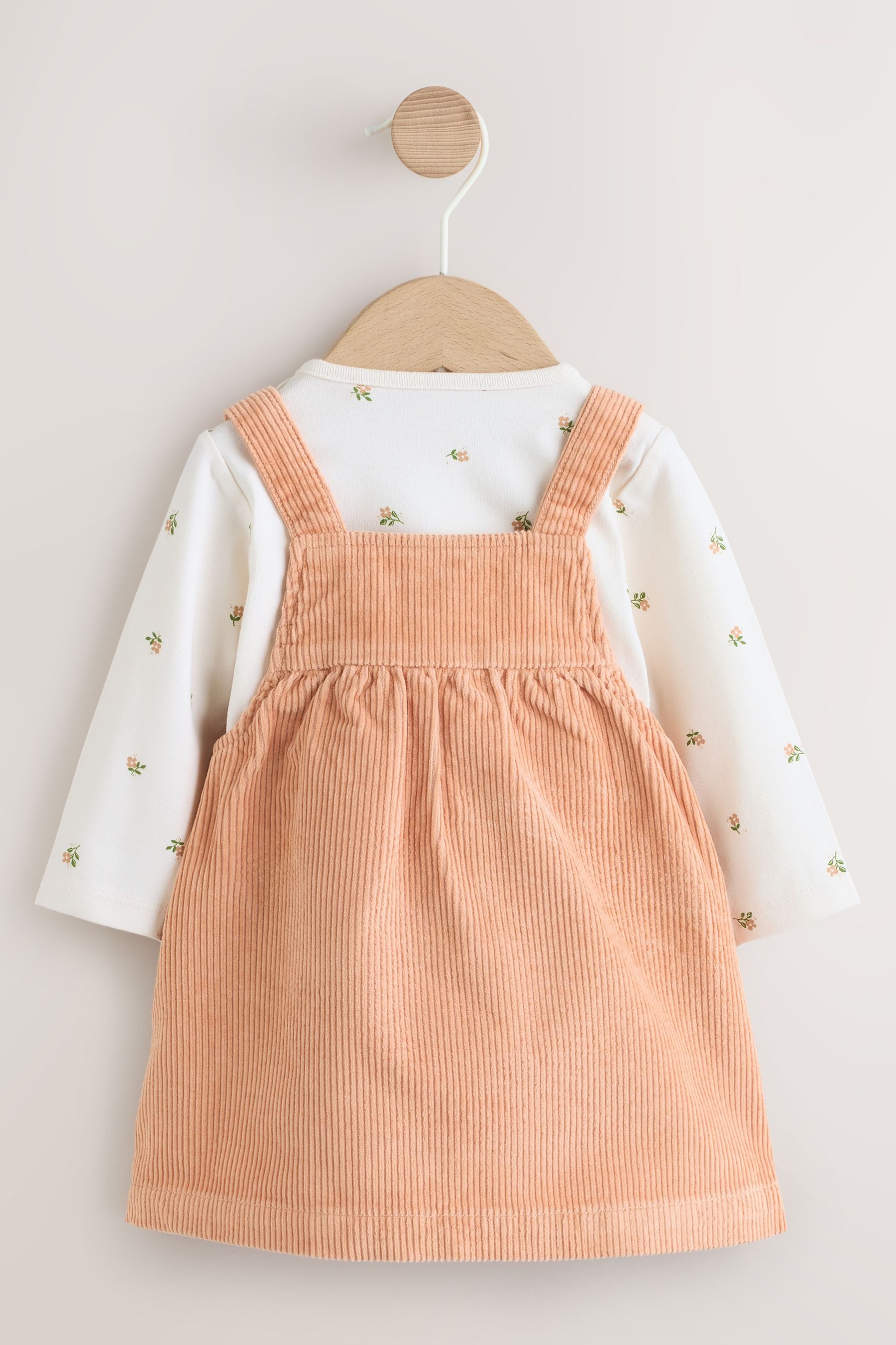 Next Latzkleid 2-teiliges Baby-Set mit Bodysuit + Trägerkleid (2-tlg)