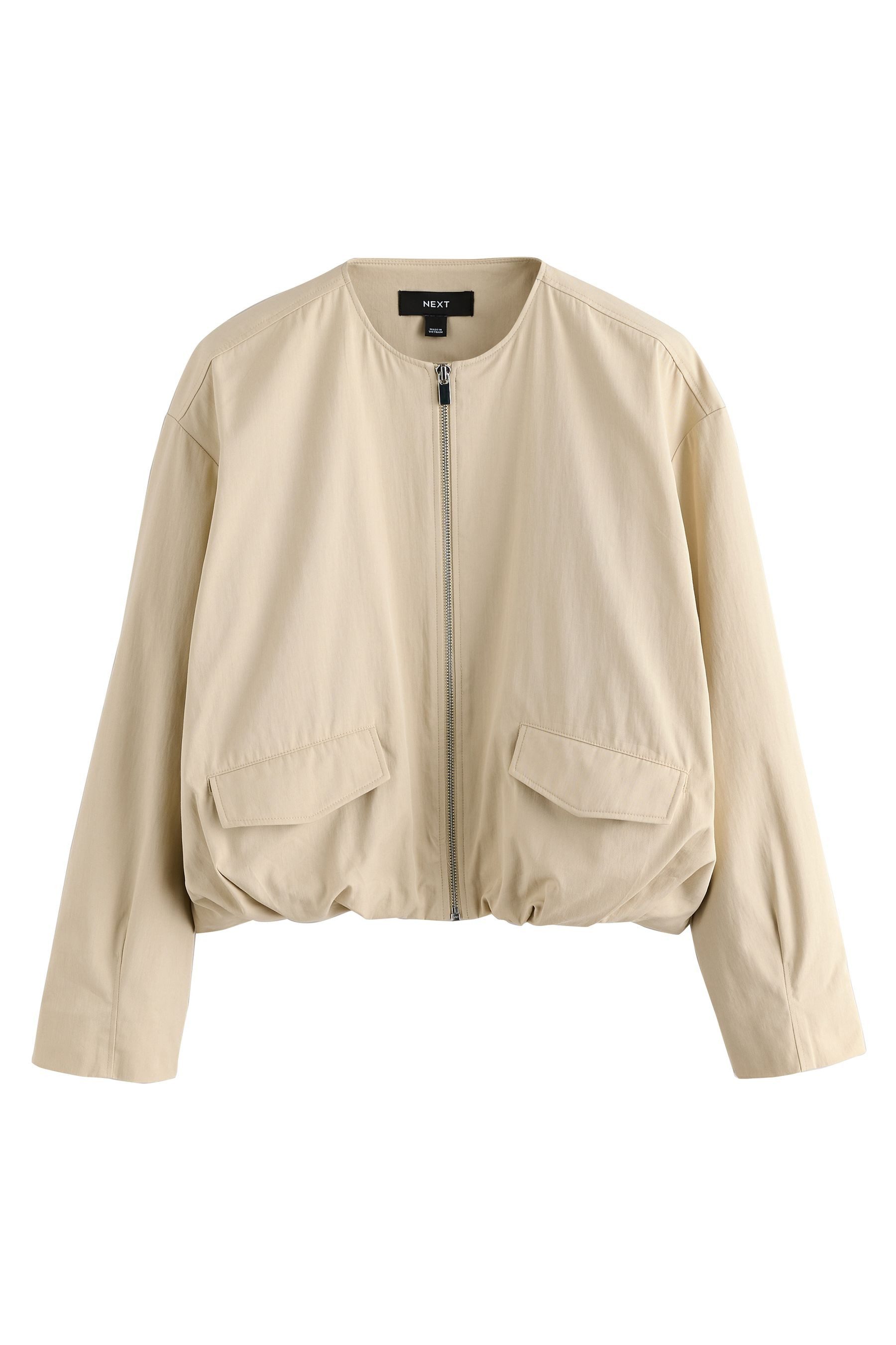 Next Bomberjacke Bomberjacke aus Baumwollgemisch mit Ballonsaum (1-St) günstig online kaufen