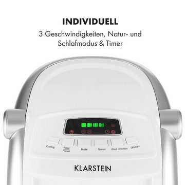 Klarstein Ventilatorkombigerät Maxfresh Ventilator Luftkühler Luftbefeuchter, mit Wasserkühlung & Eis mobil Klimagerät ohne Abluftschlauch