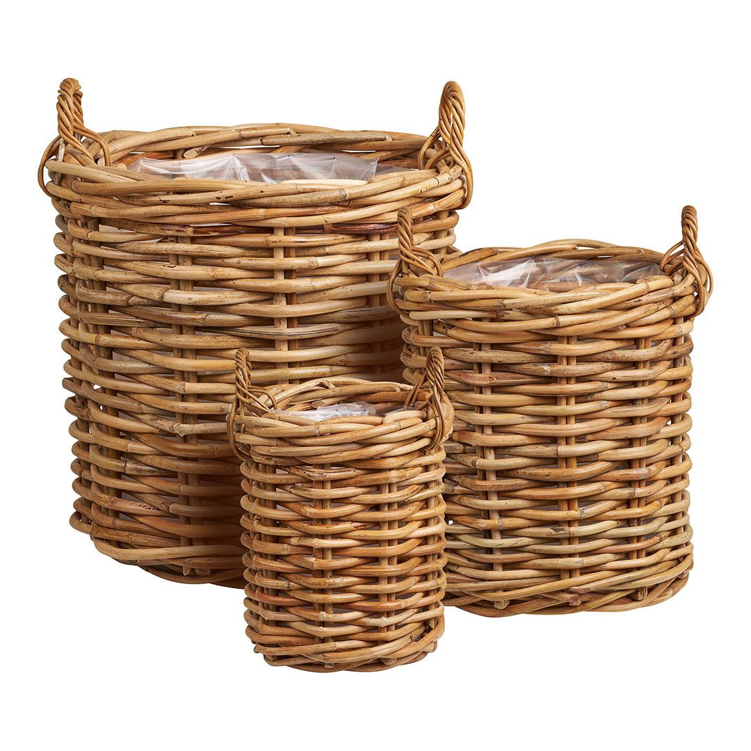 House Nordic Allzweckkorb Burton Körbe Set von 3 Natur.
