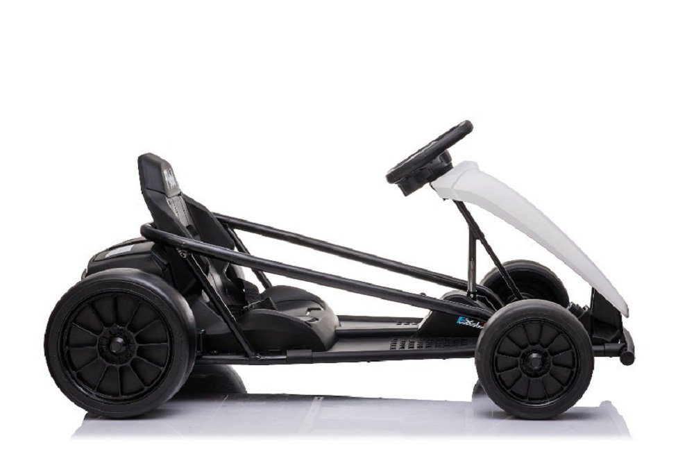 ES-Toys Elektro-Kinderauto Kinder Elektro Gokart FXI1, Belastbarkeit 60 kg, weiß, E-Gokart mit Driftfunktion, 5-10km/h