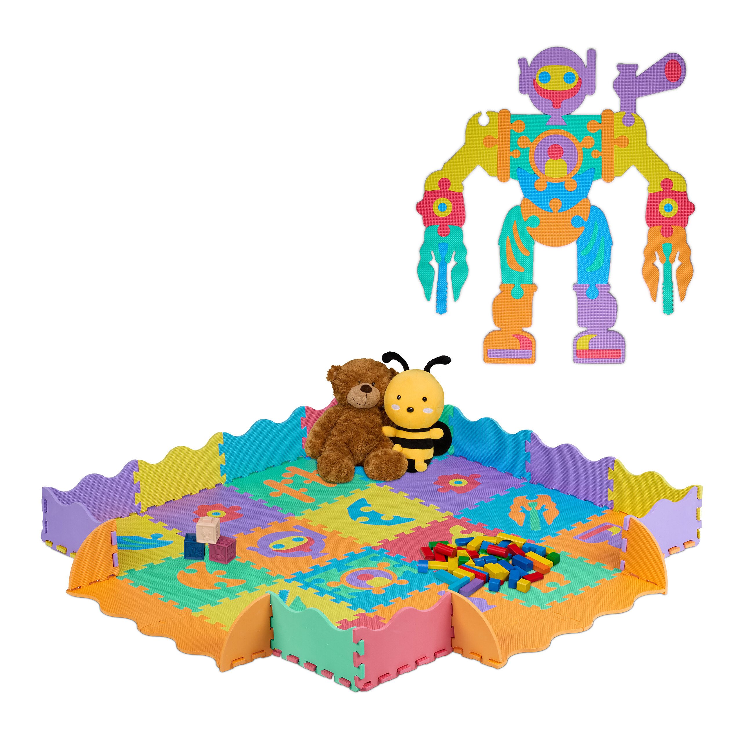 Spielmatte Puzzlematte Roboterteile