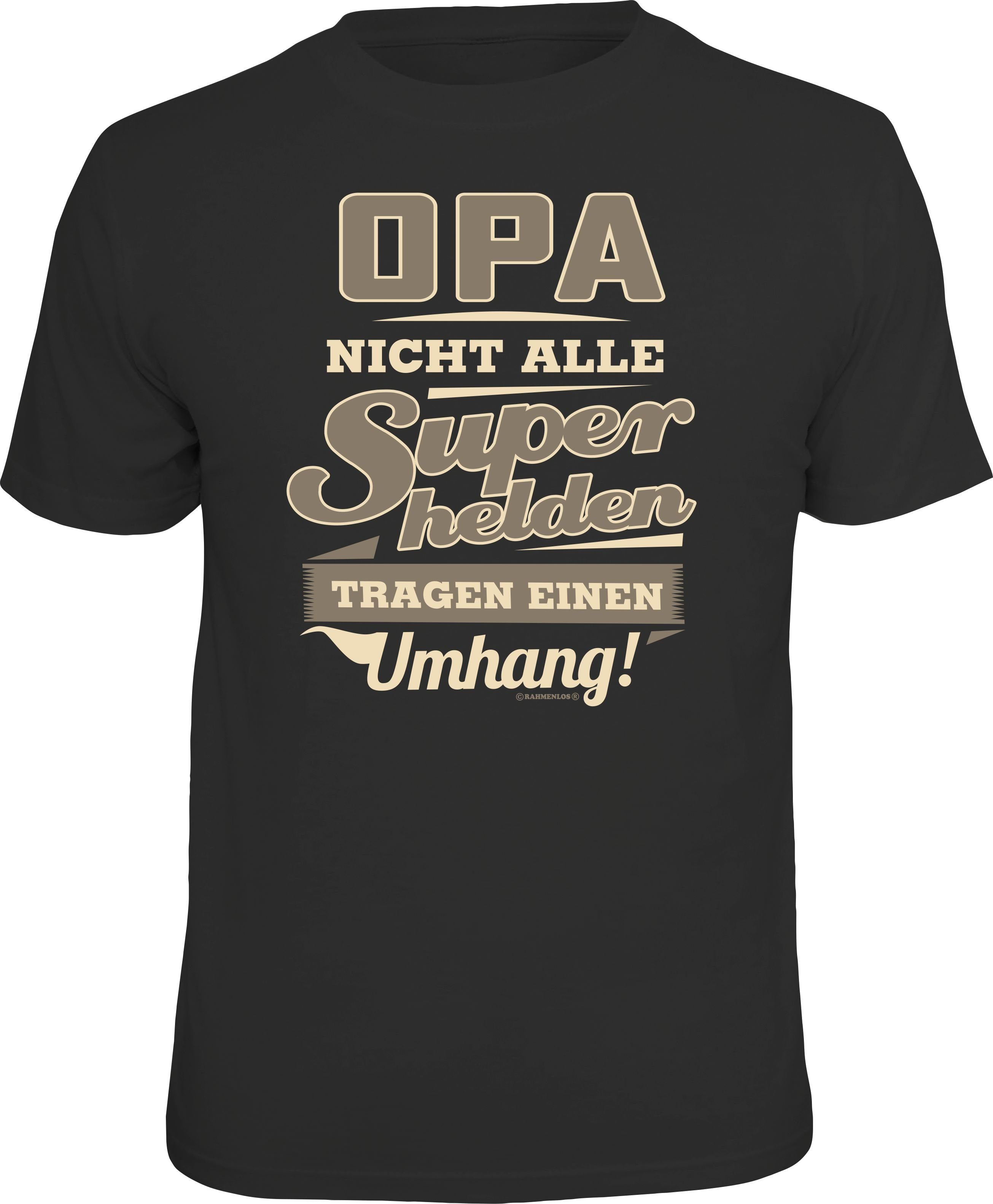 RAHMENLOS® T-Shirt Das Geschenk für Großväter - Opa Superheld