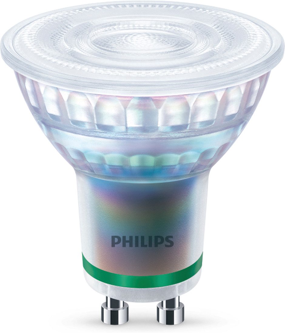 Philips LED-Leuchtmittel Ultraeffiziente LED GU10 Spots, 6er-Pack, 50 W, warmweißes Licht, GU10, 6 St., Warmweiß, flimmerfrei, EyeComfort, lange Lebensdauer