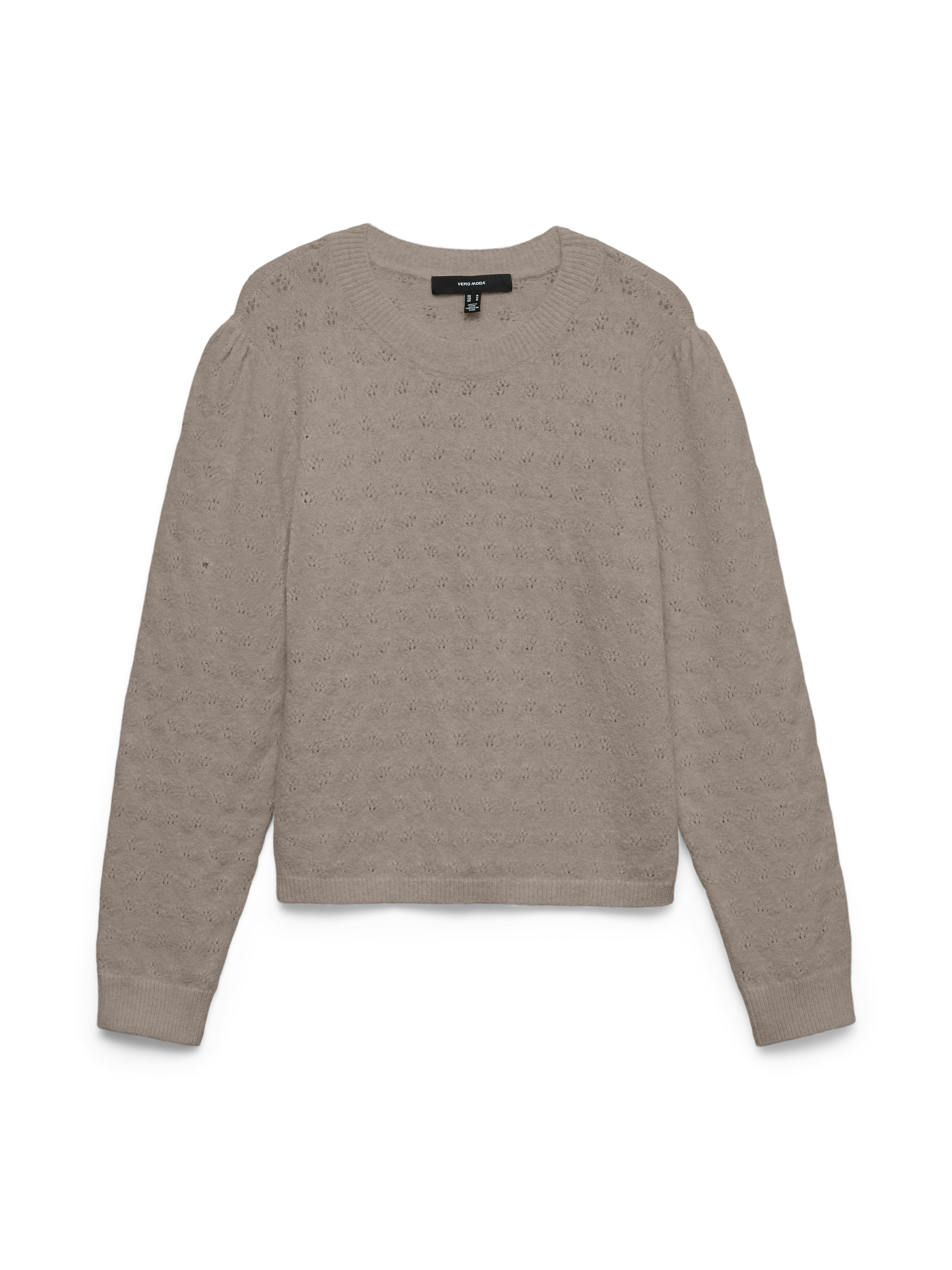 Vero Moda Strickpullover VMDOFFY STITCH LS O-NECK PULLOVER NOOS Materialmix, regular fit
