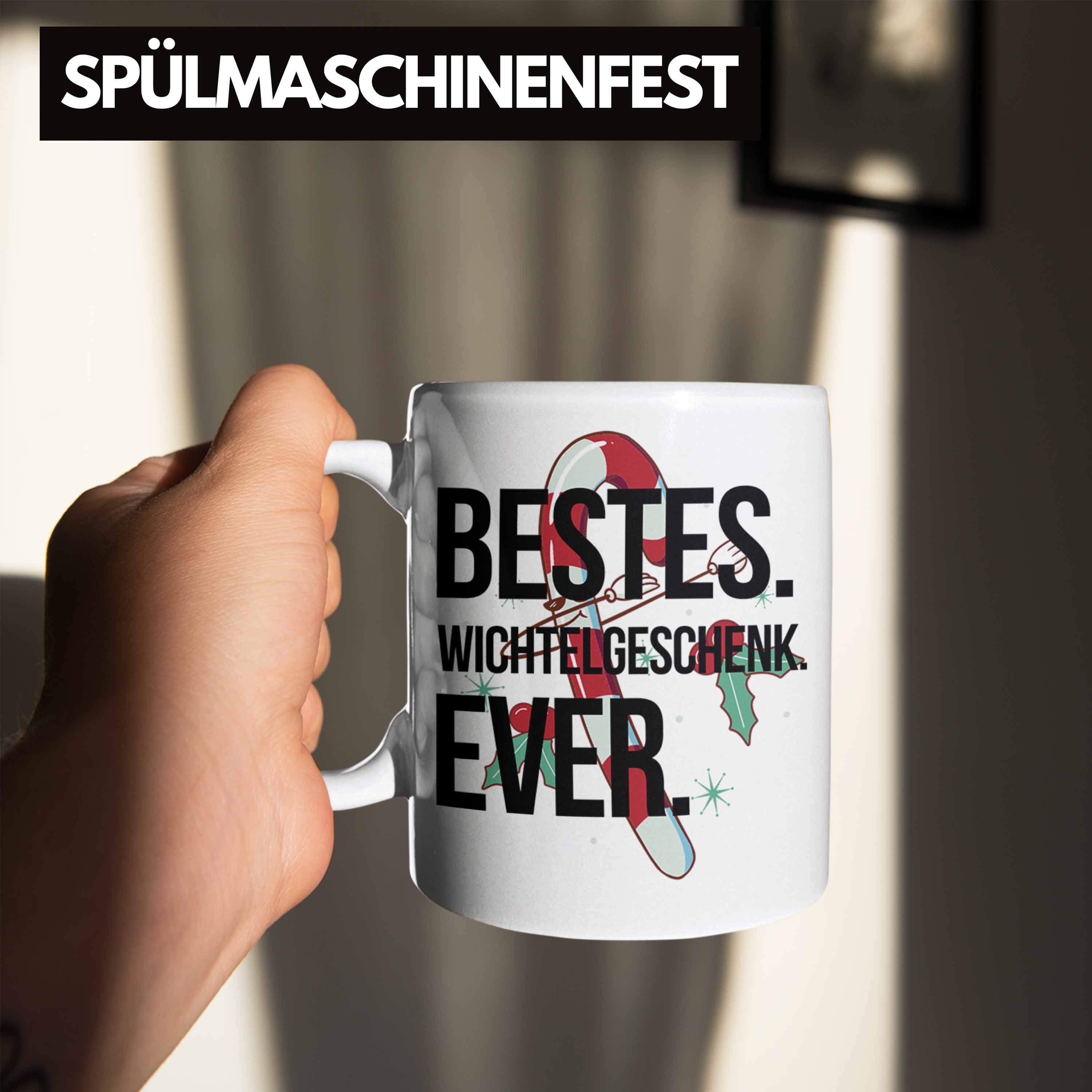 Trendation Tasse Schrott-Wichtelgeschenk für Frauen Wichteln Weiss Geschenk Kollegen Weihnach