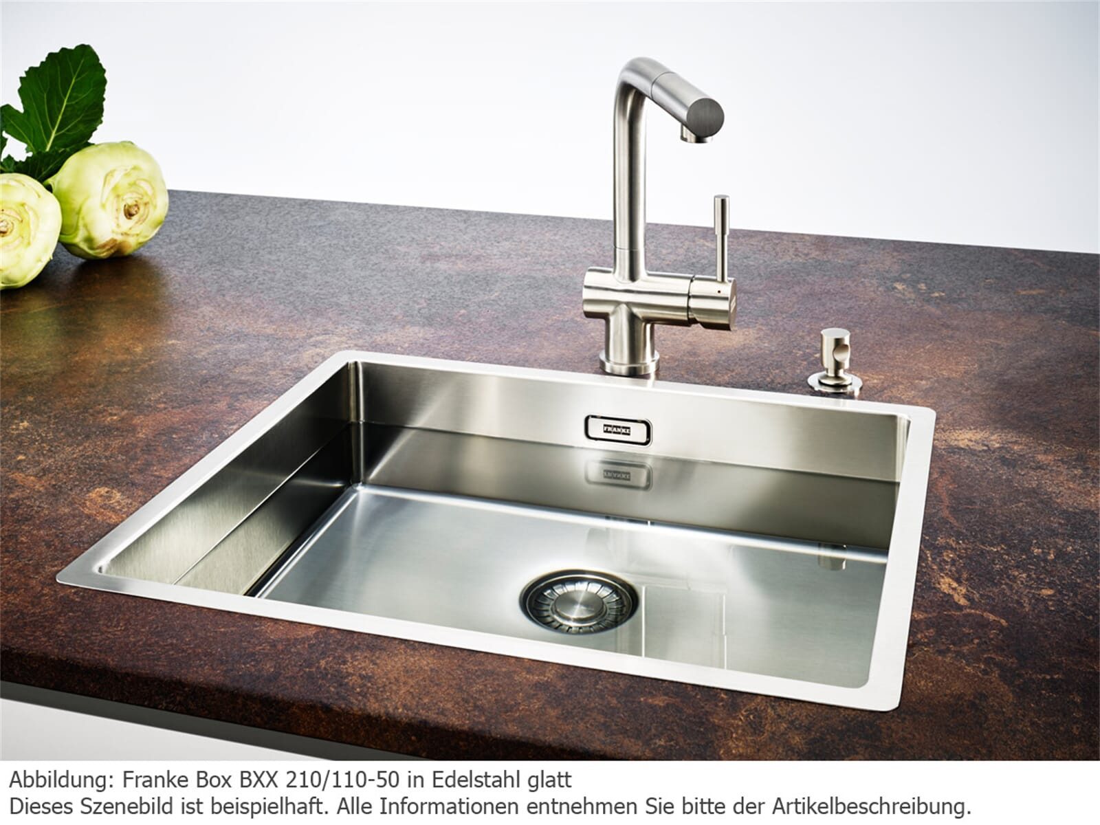 FRANKE Edelstahlspüle, rechteckig, 54/45 cm, (1 St)