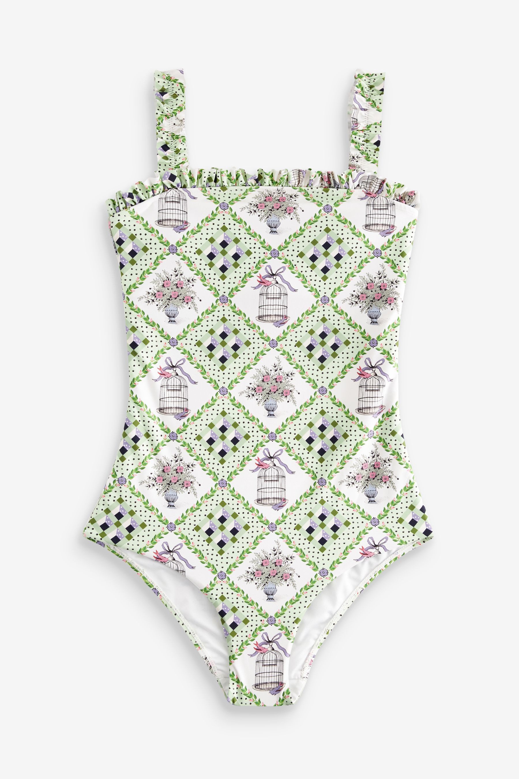 Cath Kidston Badeanzug Cath Kidston Badeanzug mit eckigem Ausschnitt (1-St)