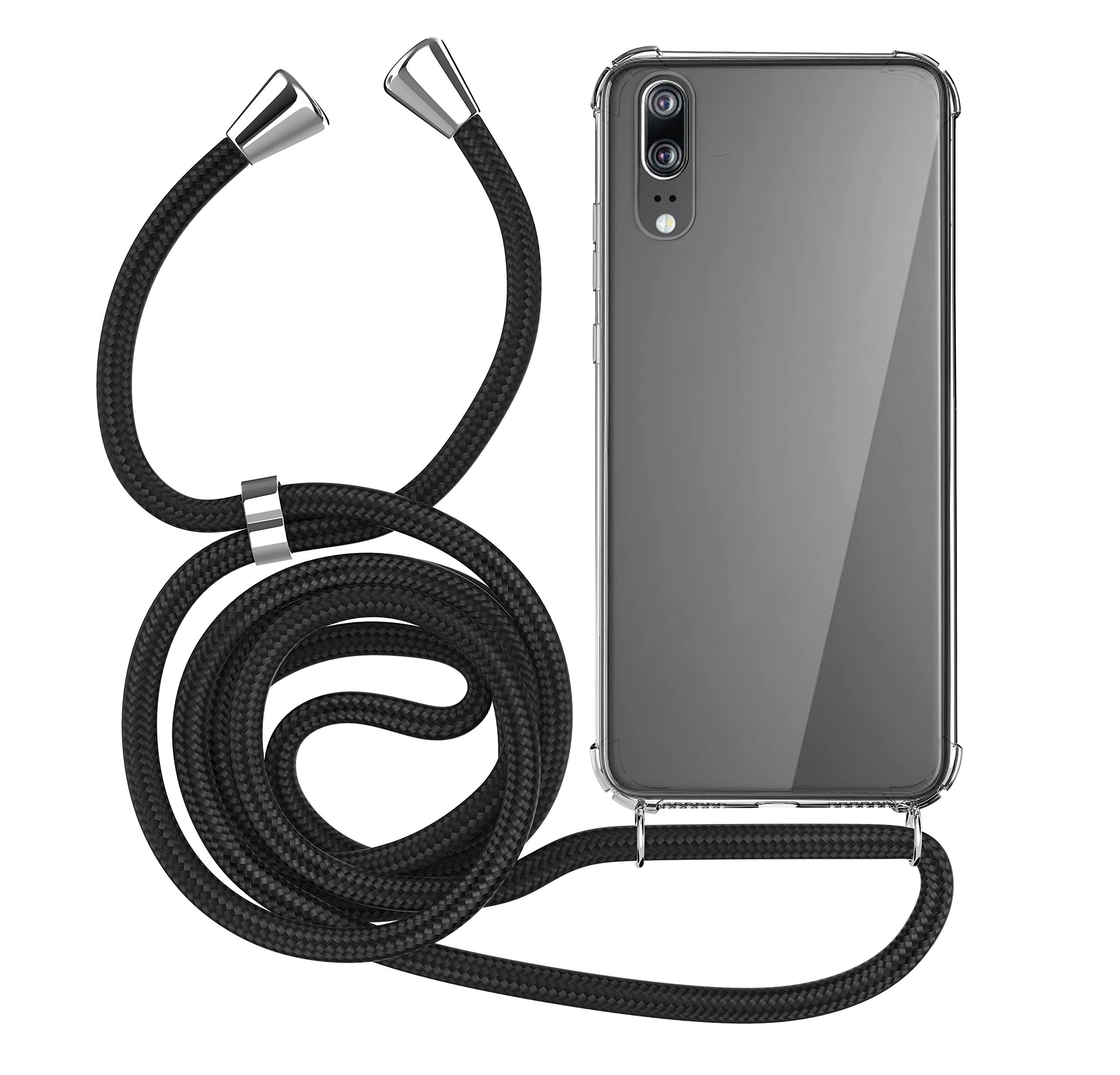 MyGadget Handyhülle Handykette + TPU Hülle für Huawei P30, Handyband zum Umhängen mit Kordel Schnur Band Case Schutzhülle