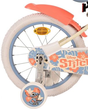 Volare Kinderfahrrad, 1 Gang, ohne Schaltung, Kinderfahrrad Disney Stitch 16 Zoll