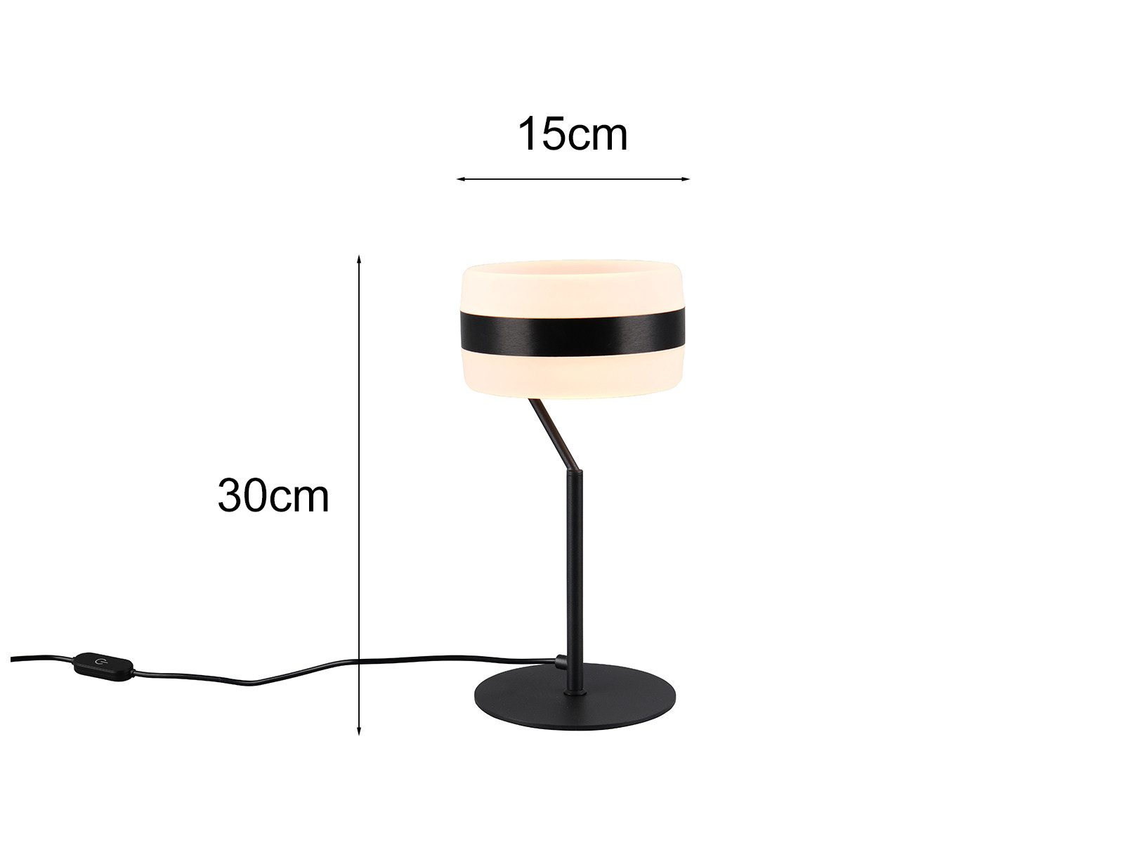 TRIO Leuchten LED Nachttischlampe, Dimmfunktion Lichttemperatur einstellbar, LED fest integriert, Warmweiß, Neutralweiß, 2er Set funktionale Designer Tischlampen dimmbar, Höhe 30cm