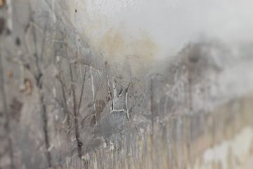 KUNSTLOFT Gemälde Mountains in Fog 120x60 cm, Leinwandbild 100% HANDGEMALT Wandbild Wohnzimmer