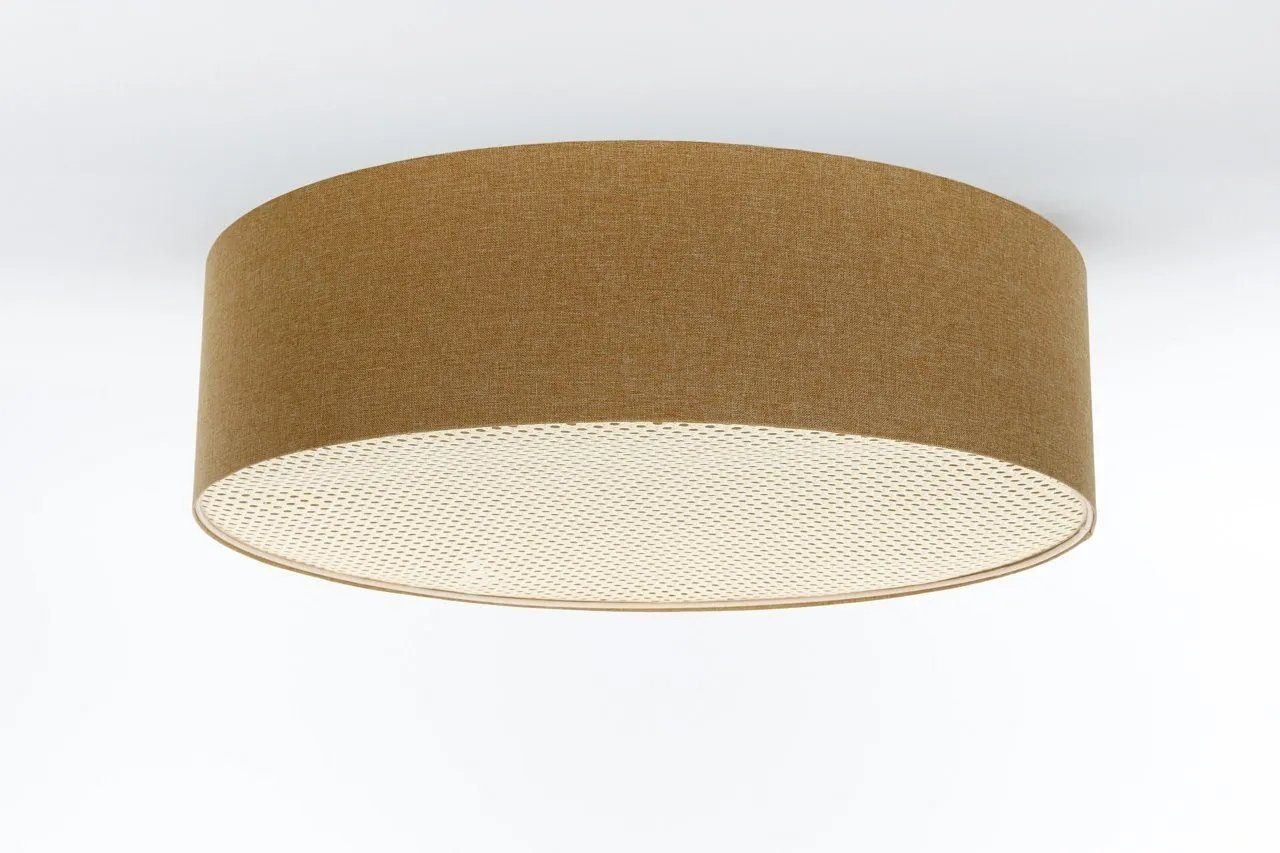 Koncept Vintage Leuchtmittel BPS Rattan ohne Deckenleuchte Elegant, Plafond Senfgelb