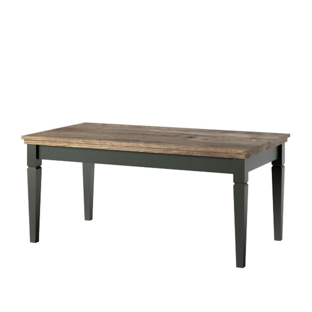 Lomadox Couchtisch EPSOM-83, Landhaus rechteckig in grün mit Lefkas Eiche Nb., B/H/T: 110/50/60 cm