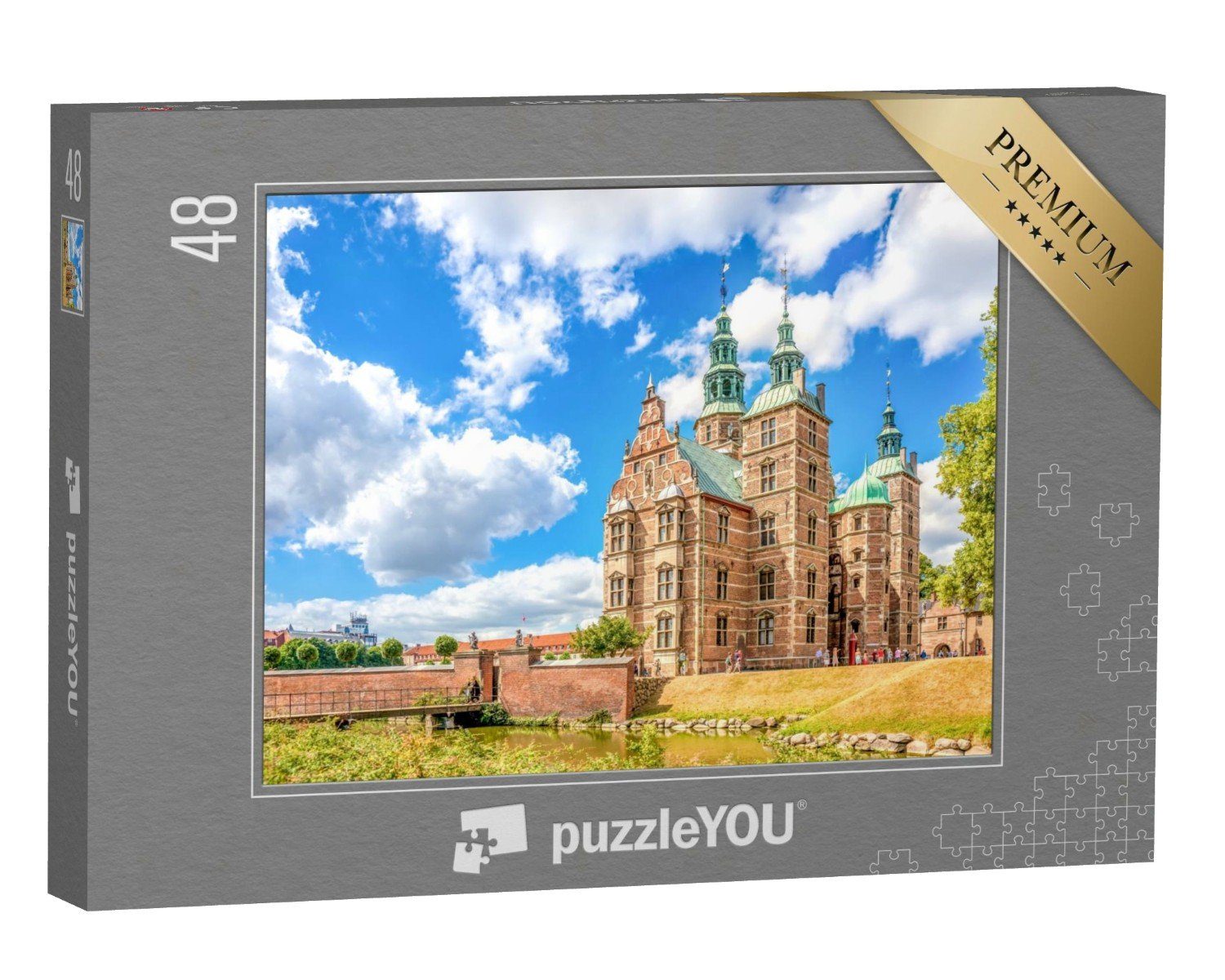 puzzleYOU Puzzle Rosenborg in Kopenhagen, der dänischen Hauptstadt, 48 Puzzleteile, puzzleYOU-Kollektionen Dänemark, Skandinavien