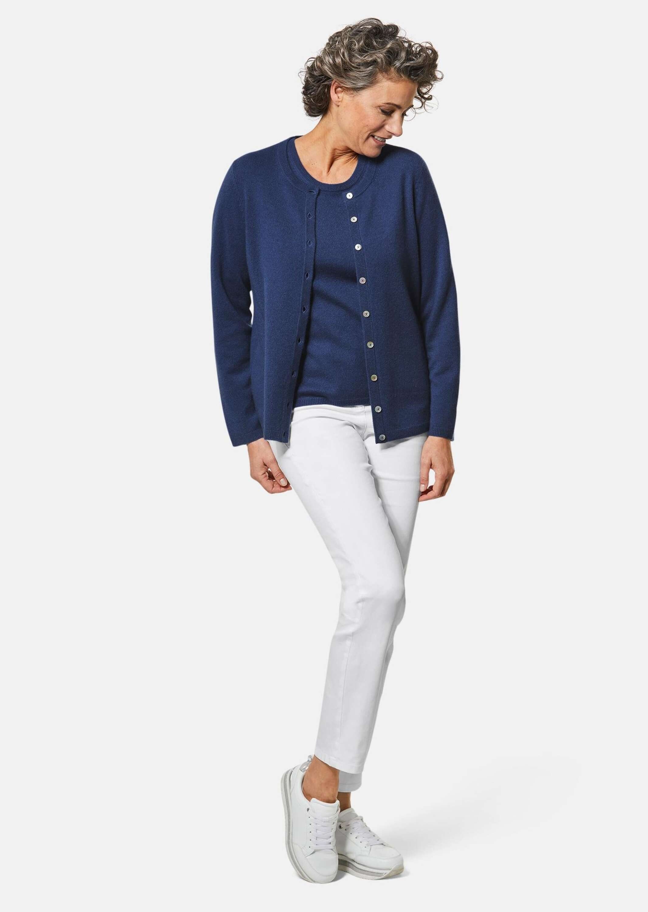 GOLDNER Kurzarmpullover Halbarmpullover mit Rundhals aus Kaschmir günstig online kaufen