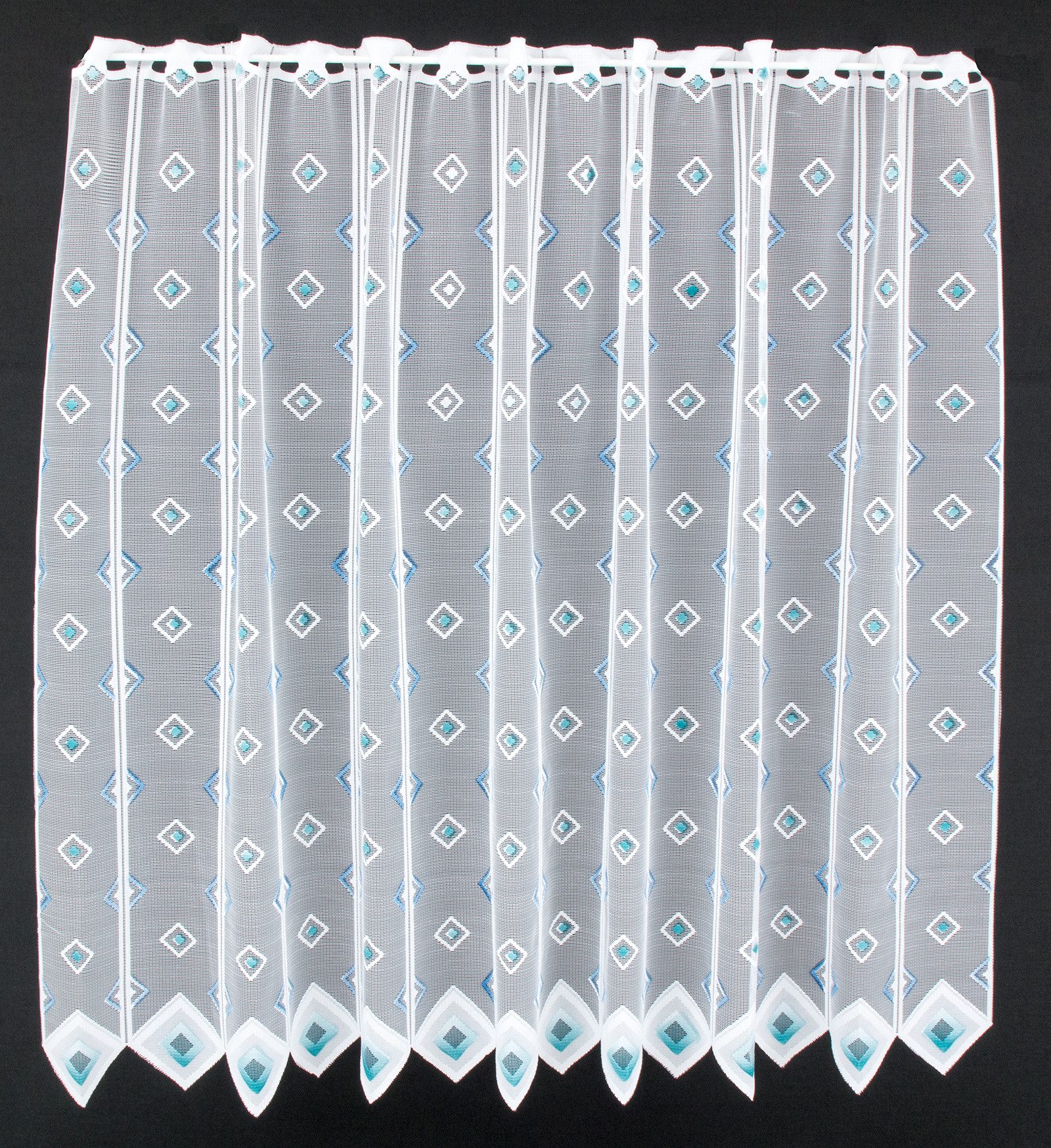 Gardinen Kranzusch Scheibengardine Quadrate (1 St), Stangendurchzug, transparent, Stablöcher,transparent,verschiedene Höhen, Breiten