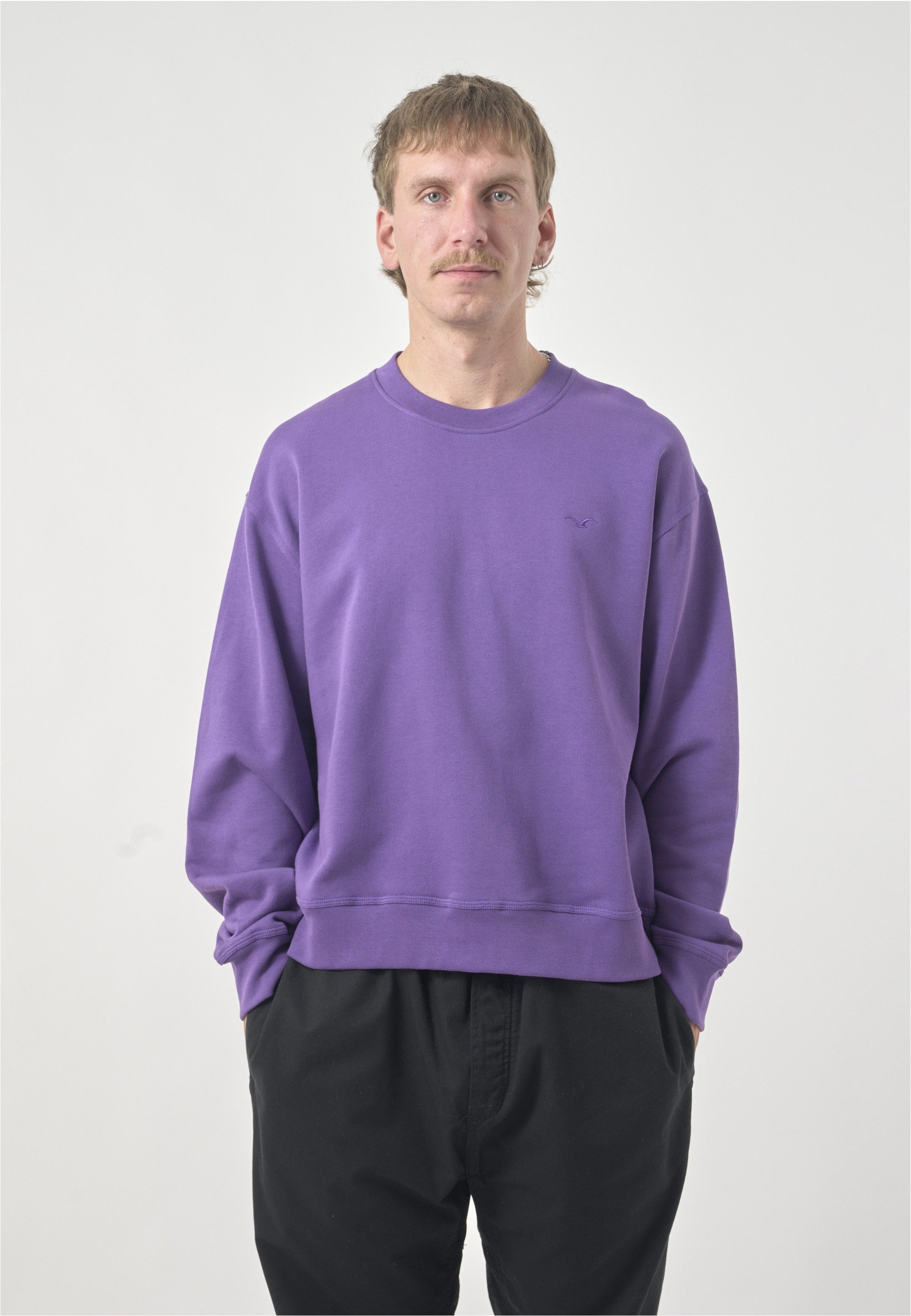 Cleptomanicx Strickpullover Boxy Crewneck Ligull Boxy Crop mit lockerem Schnitt