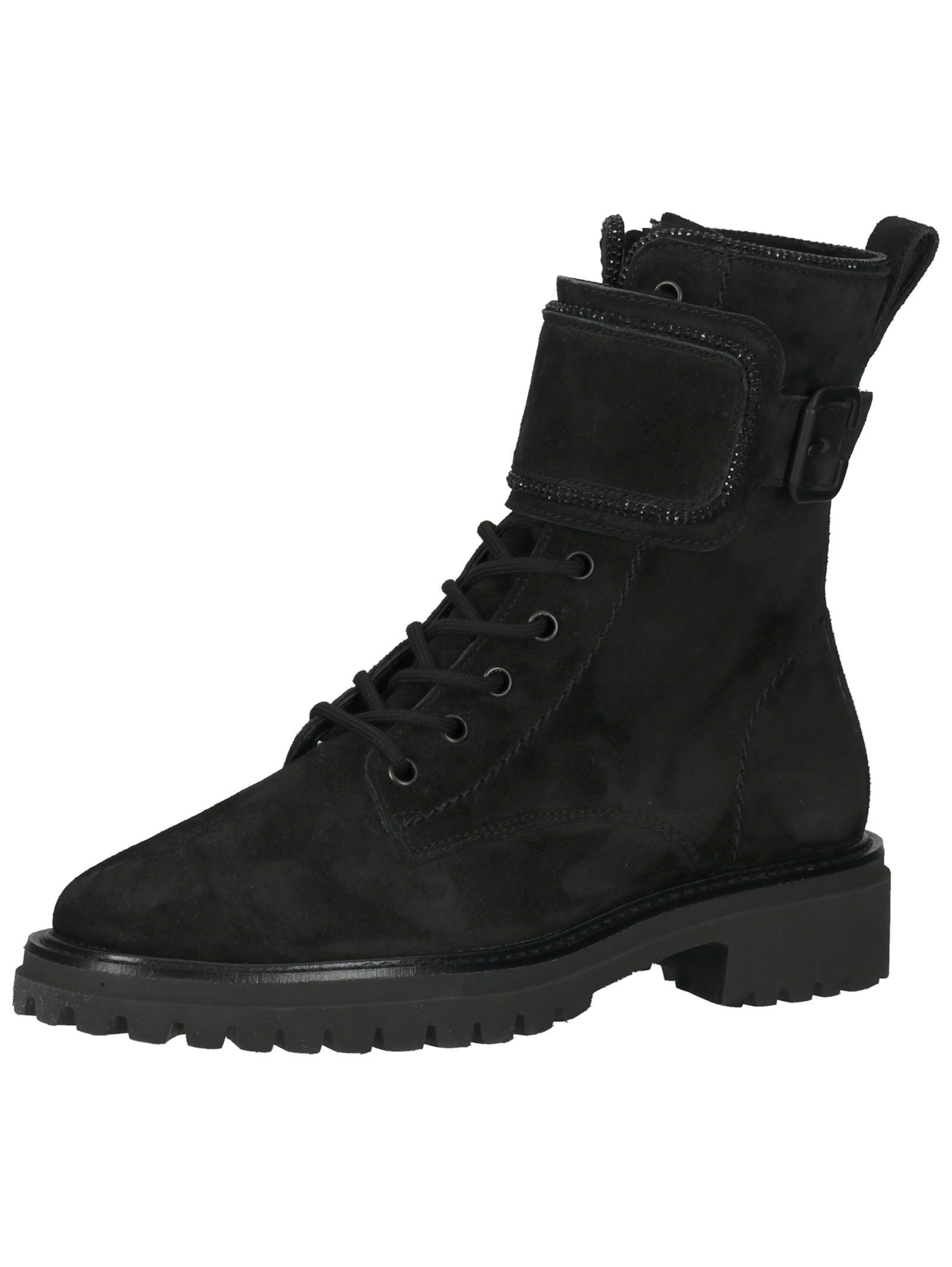 Paul Green Stiefelette Veloursleder Schnürstiefelette