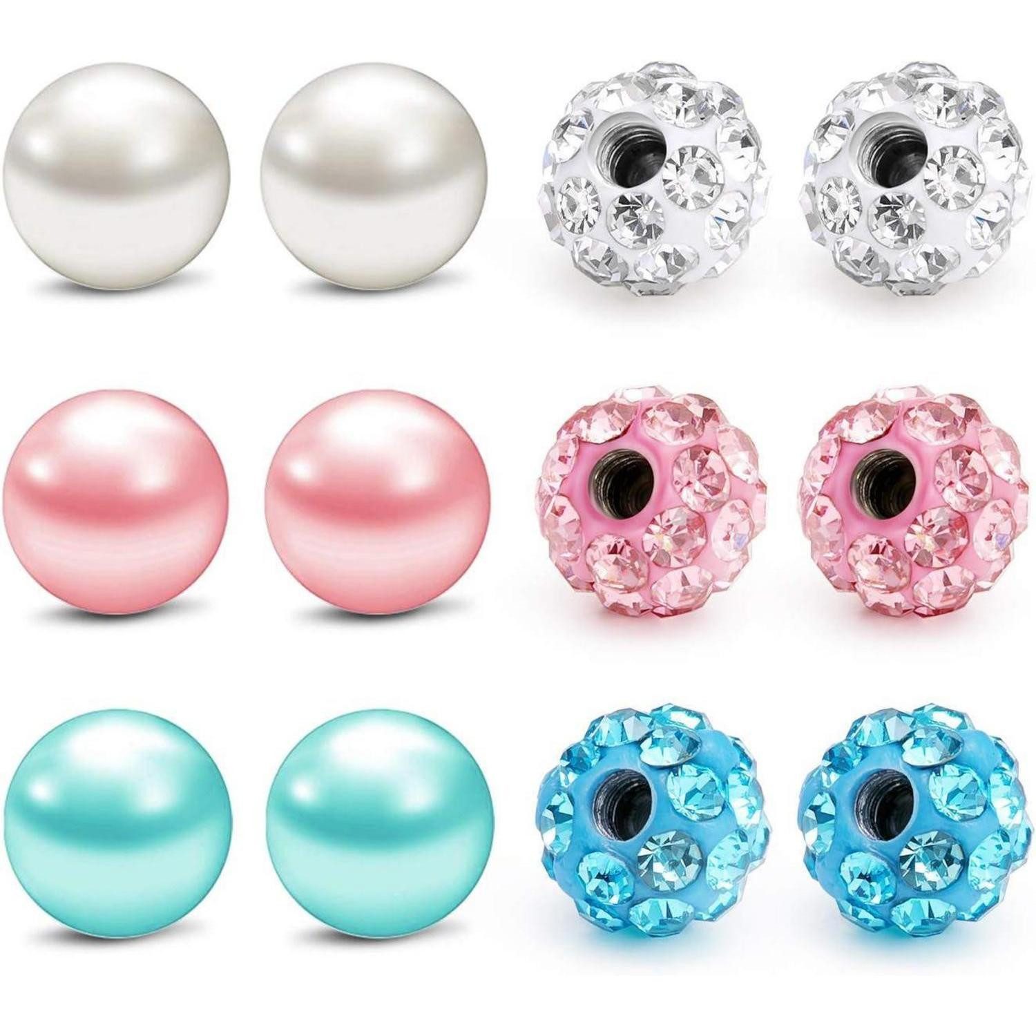 Piercing-Set 14G 16G Piercing Kugeln 3mm 5mm 8mm Ersatzkugeln aus Edelstahl und