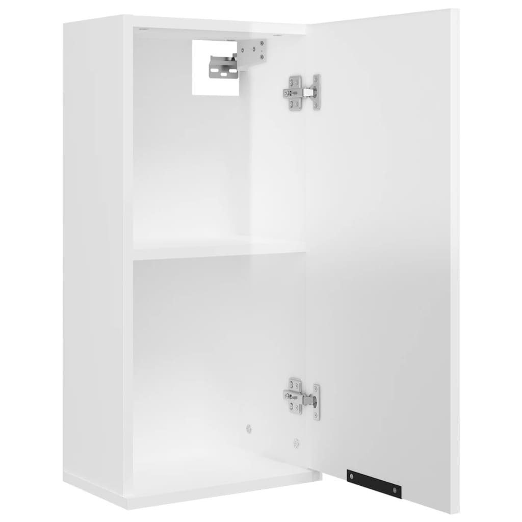 Wand-Badschrank Fächerschrank Hochglanz-Weiß 32x20x67 vidaXL cm (1-St)