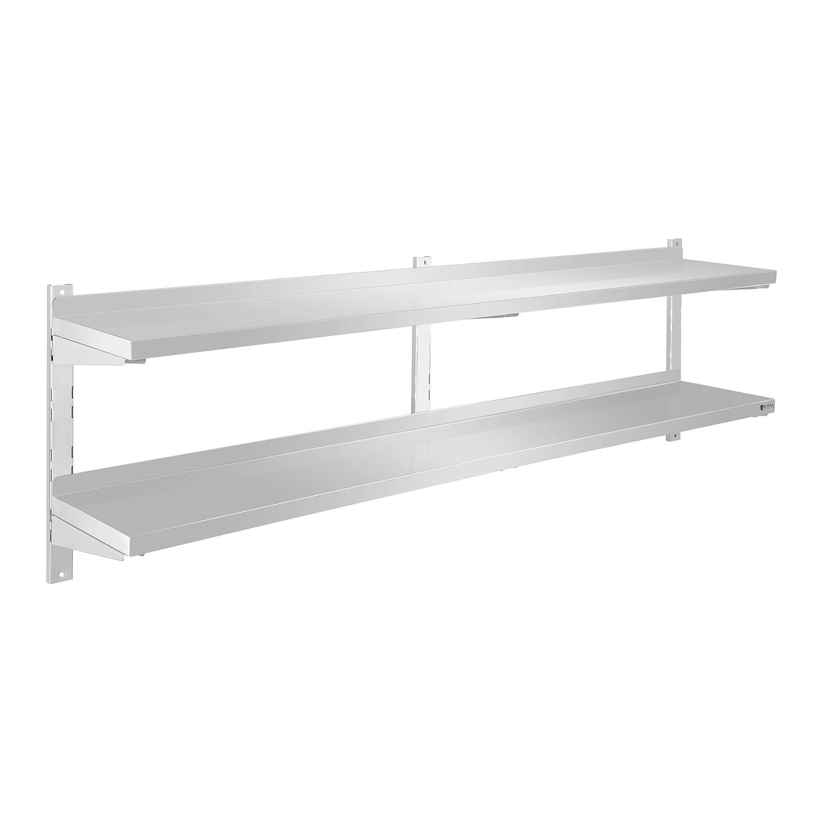 Royal Catering Hängeregal 180 cm 35 kg Gastro doppeltes Regal Wandbord Wand günstig online kaufen