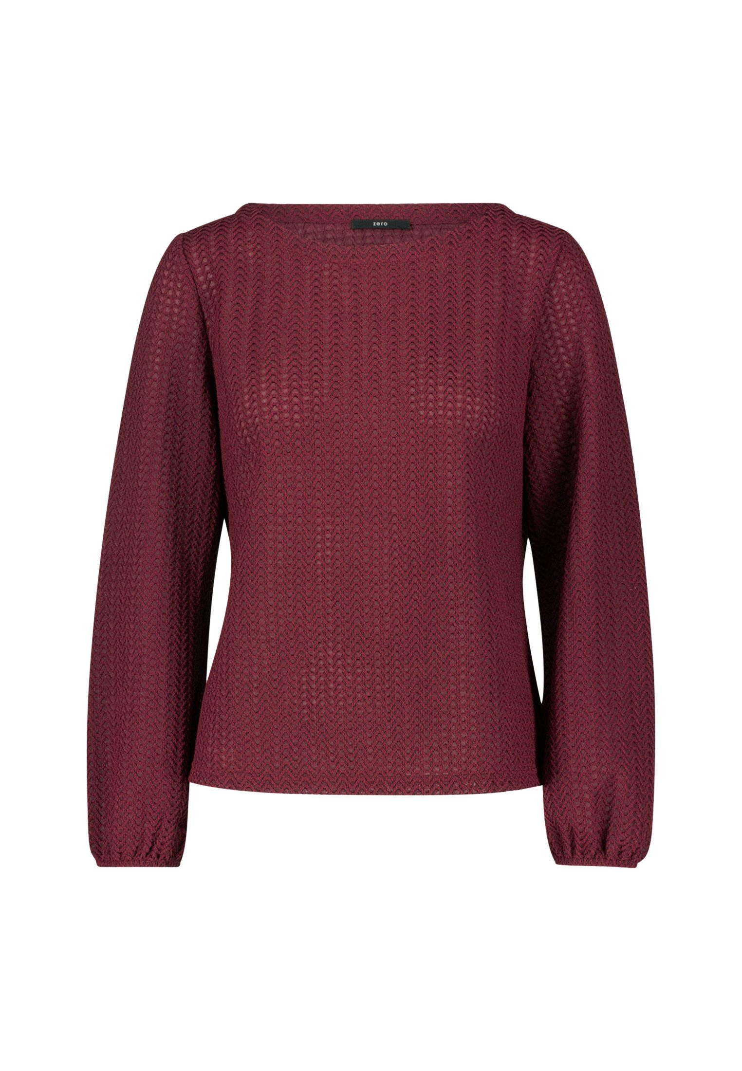 Zero Kurzarmshirt zero Damen Strukturshirt mit günstig online kaufen