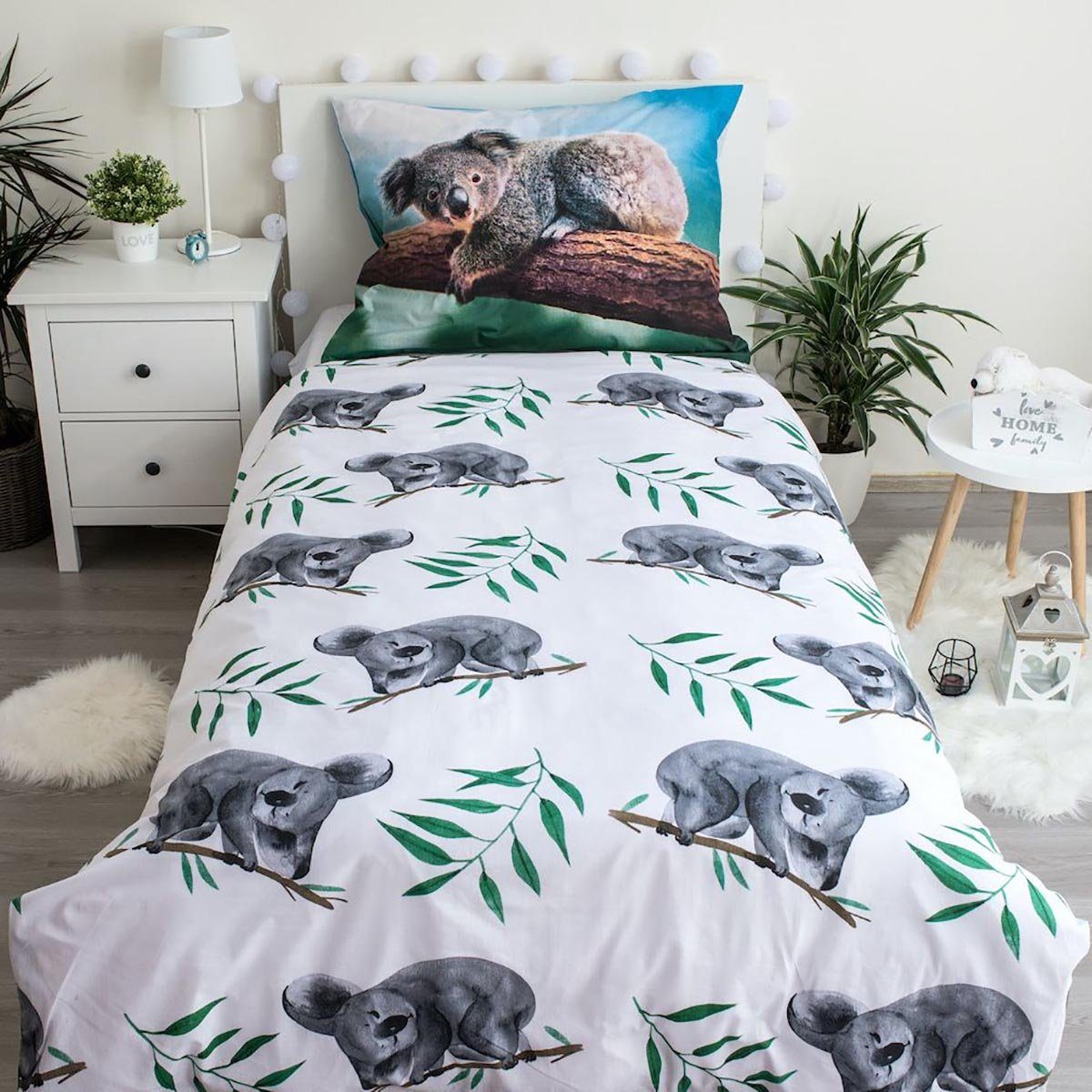 Sweet Home Kinderbettwäsche Koala, Renforcé, 2 teilig