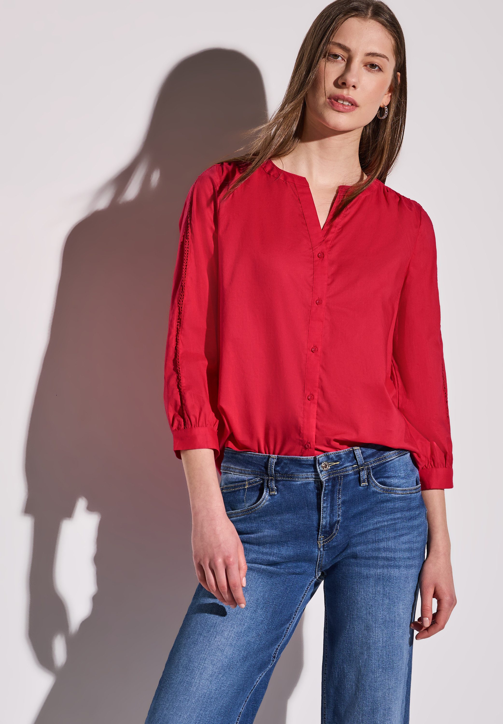 STREET ONE Klassische Bluse mit Tape günstig online kaufen