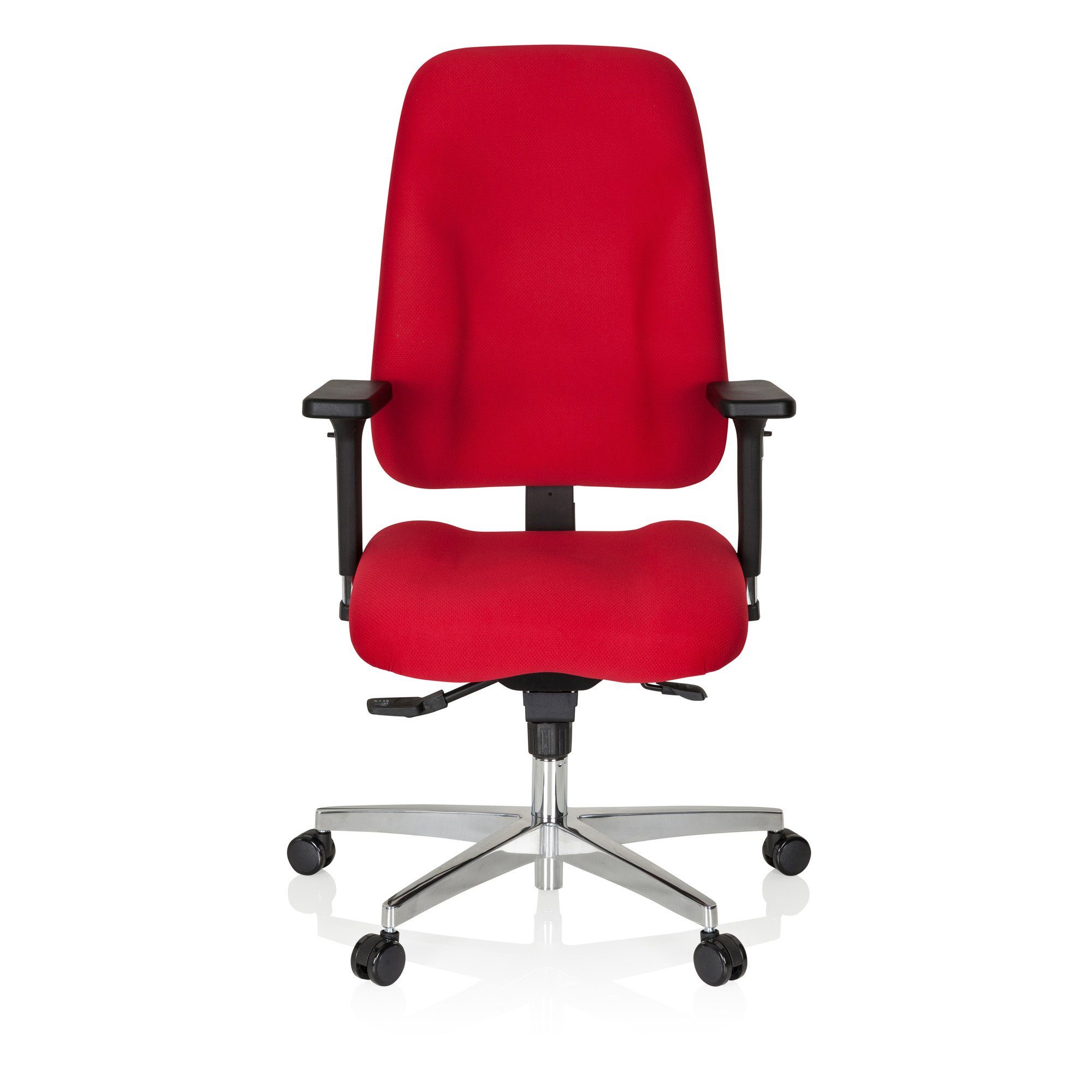 hjh OFFICE Drehstuhl Profi Bürostuhl ZENIT COMFORT Stoff (1 St), Schreibtischstuhl ergonomisch Rot
