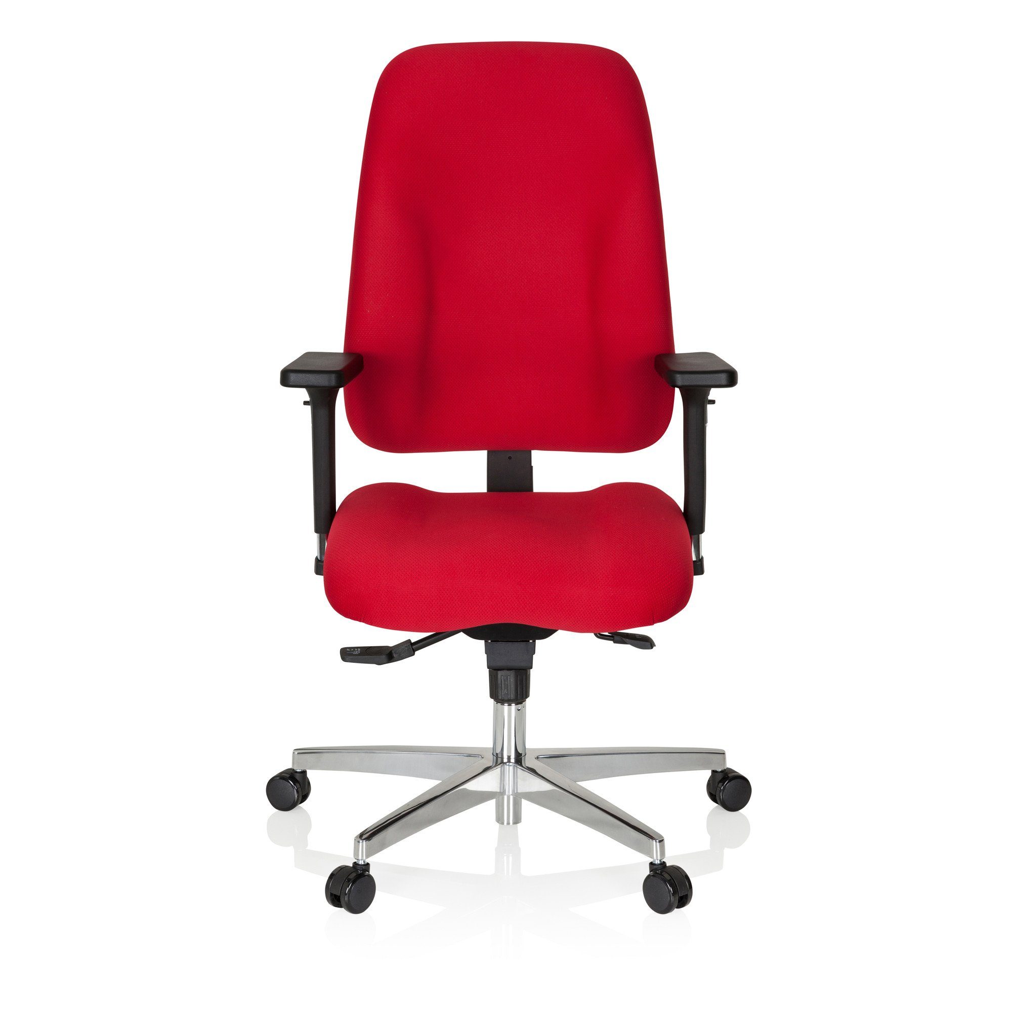 ergonomisch (1 Bürostuhl St), ZENIT Drehstuhl Profi OFFICE hjh Schreibtischstuhl Rot COMFORT Stoff