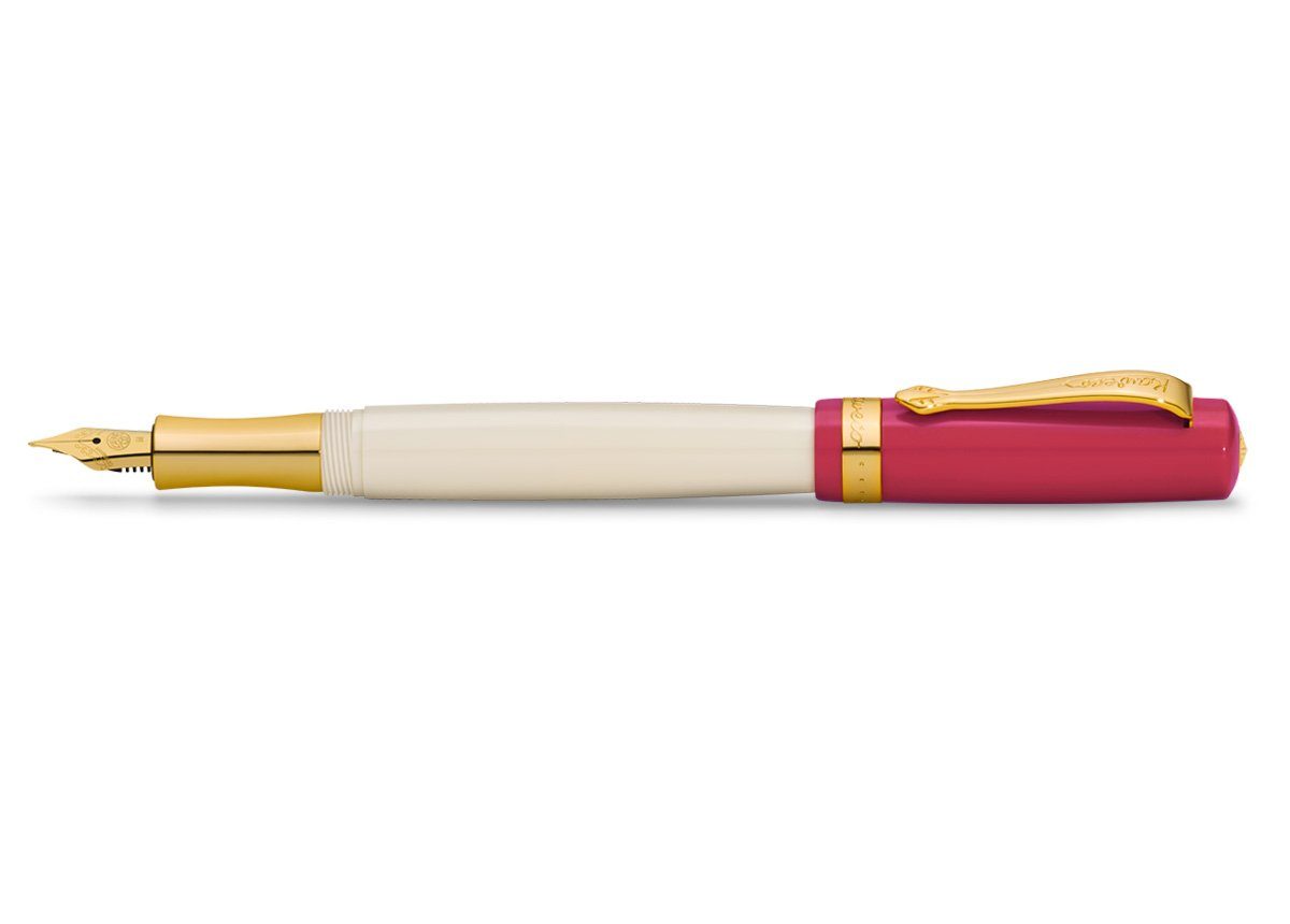 Kaweco Kaweco STUDENT Füllhalter 30‘s Blues, Federbreite M, Rot Tintenglas (Füllhalter mit Tintenpatrone, 0-tlg., MADE IN GERMANY)