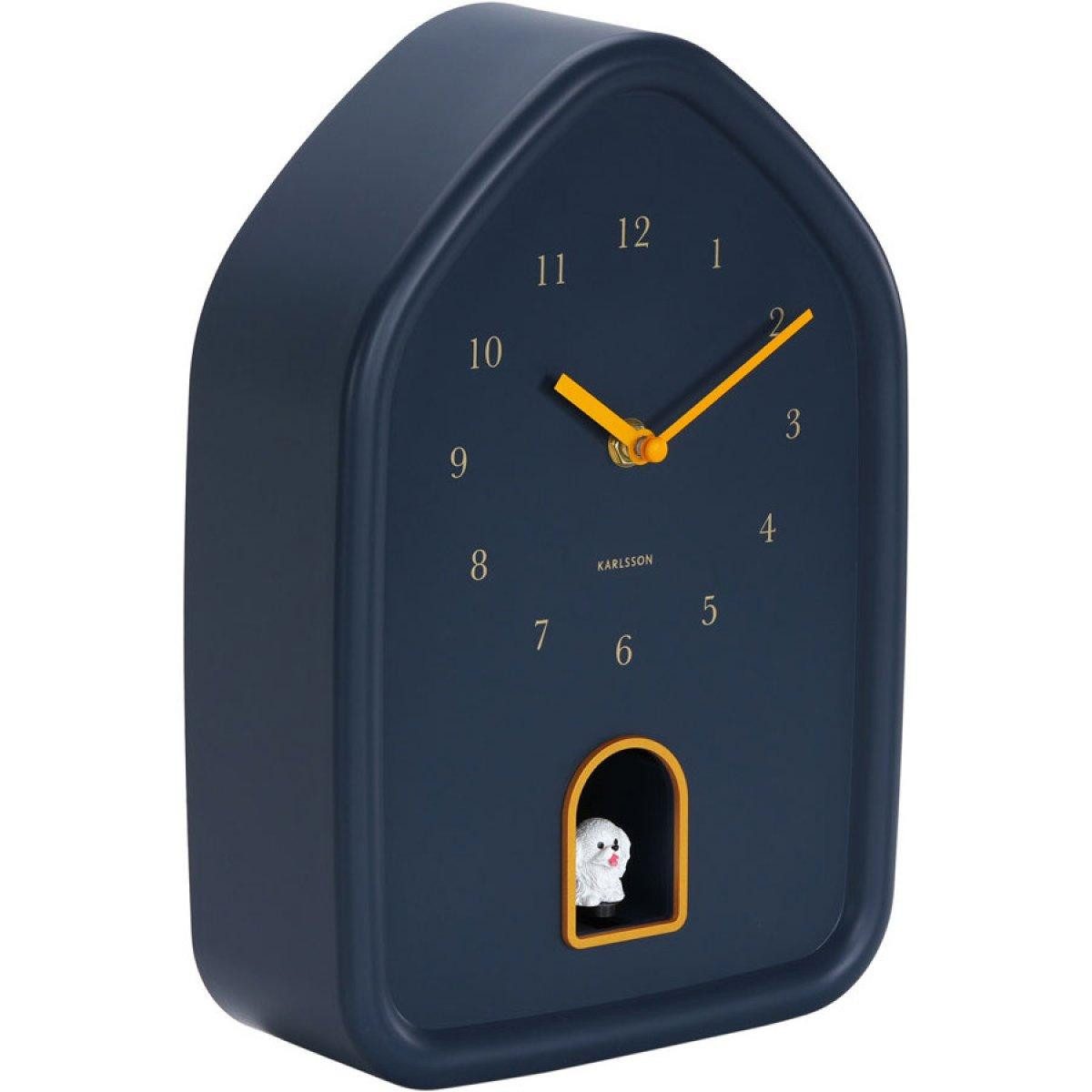 Karlsson Uhr Kuckucksuhr Wanduhr Modern Doggy Dark Blue