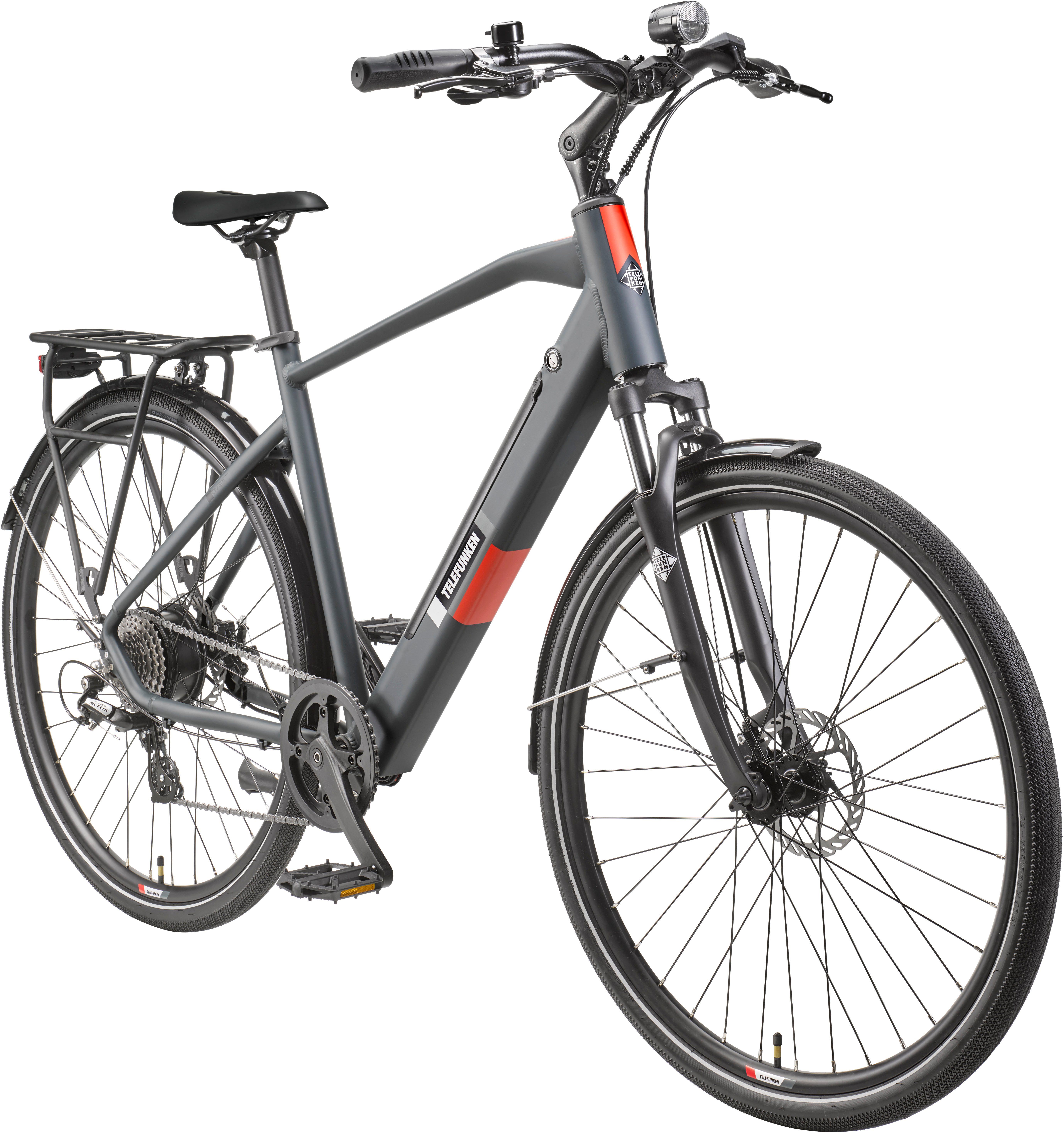 Telefunken E-Bike Trekkingrad E-Trekking Expedition XT490 Herren, 8 Gang Shimano Altus Schaltwerk, Kettenschaltung, Heckmotor, 417,6 Wh, Pedelec, Elektrofahrrad, Herren, innerhalb StVZO, 28 Zoll
