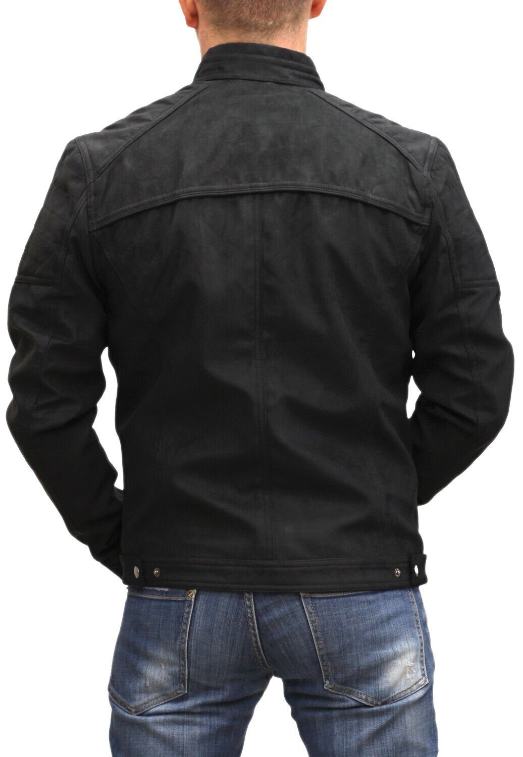 Jack Black Suede aus Fake Jones 218 & Lederjacke Biker Lederimitat Jacke