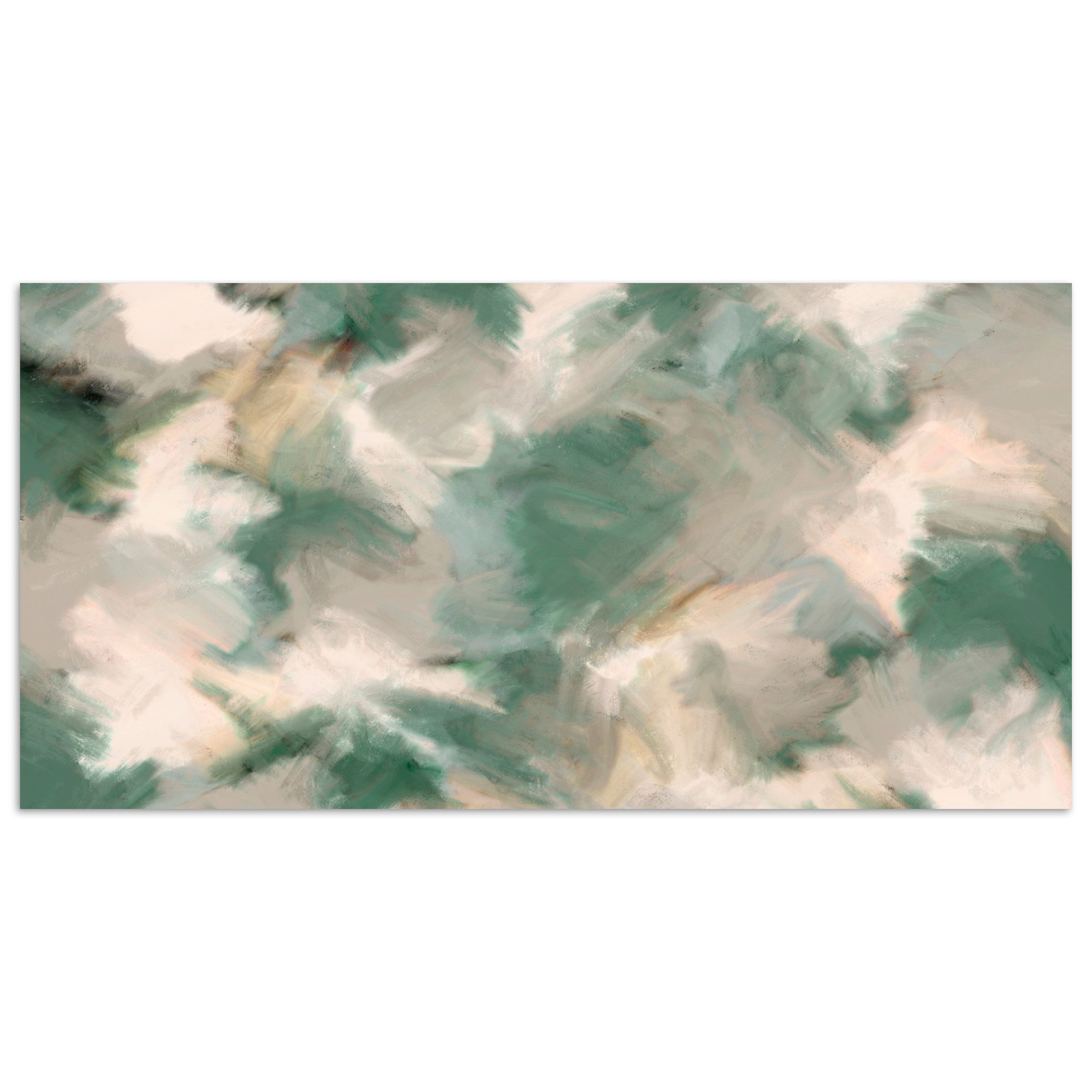 Poster Kunst - Farbe - Grün - Beige - Abstrakt