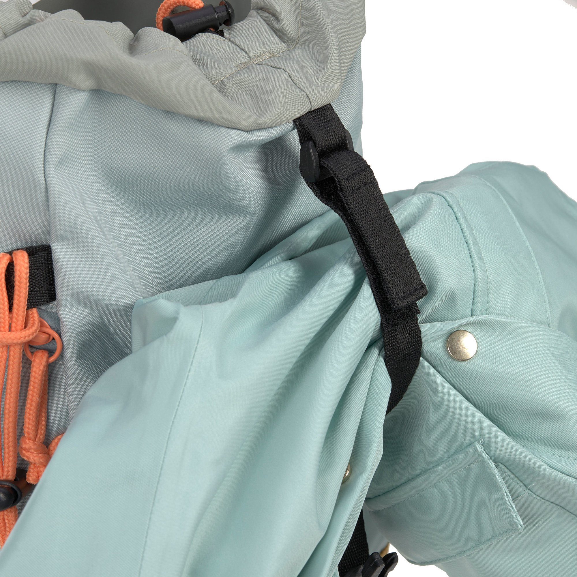 LÄSSIG Kinderrucksack Nature, Mini Outdoor Backpack, Light Blue, aus recycelten PET-Flaschen