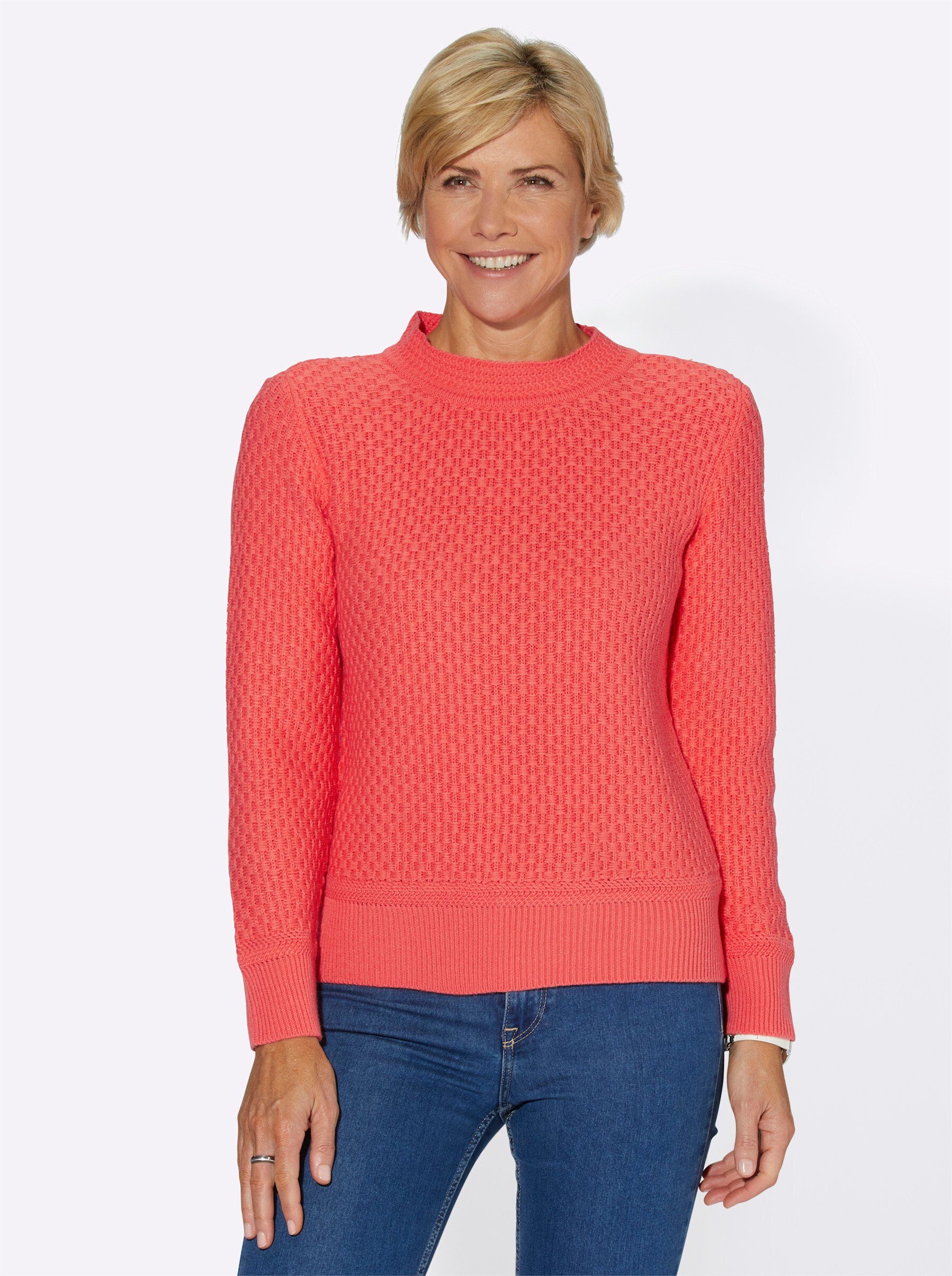 WEIDEN koralle WITT Strickpullover