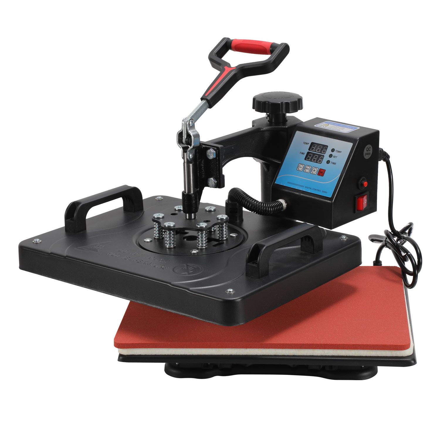 Bügelsystem 8 in 1 Transferpresse Heißpresse Mulitifunktional 250 °C LCD-Anzeige