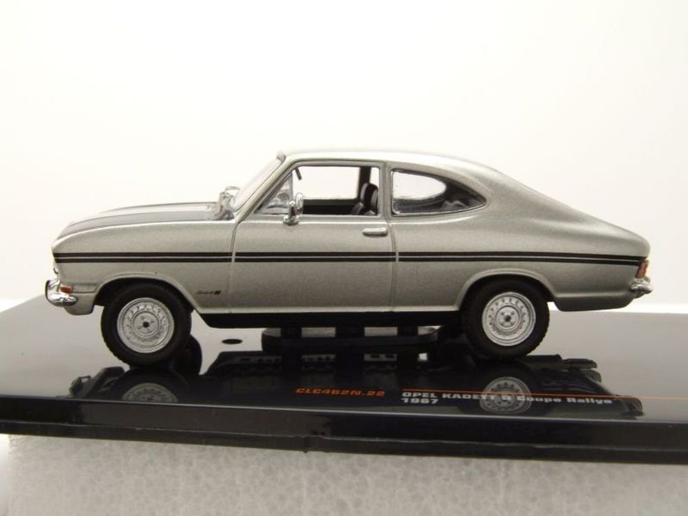 ixo Models Modellauto Opel Kadett B Coupe Rallye 1966 silber, Maßstab 1:43