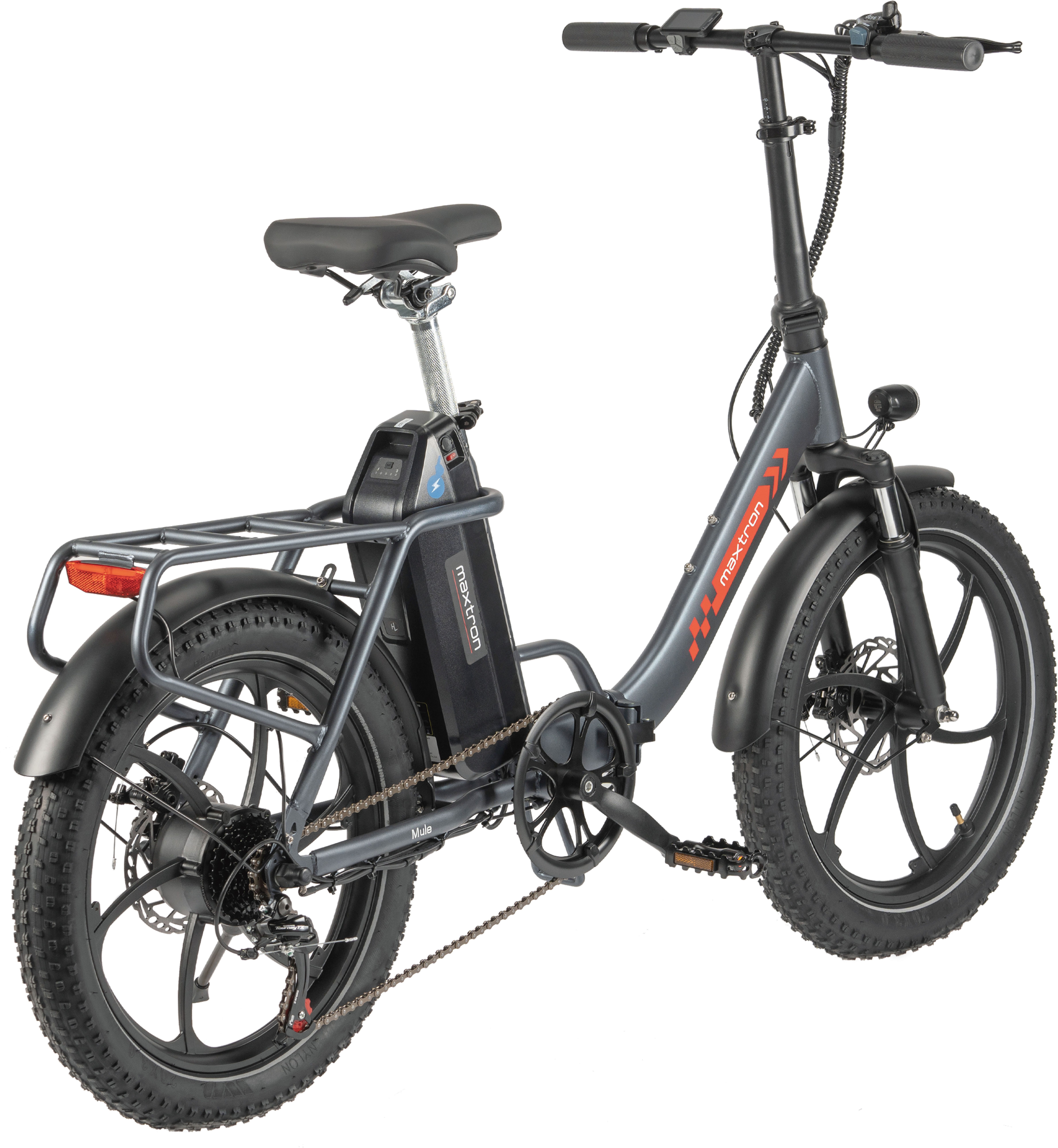 Maxtron E-Bike Klapprad Maxtron MULE Klapprad, 7 Gang Shimano ALTUS Schaltwerk, Kettenschaltung, 960 Wh, (Packung), Stadt & Abenteuer: 20" Fatbike mit XXL 20Ah Akku.