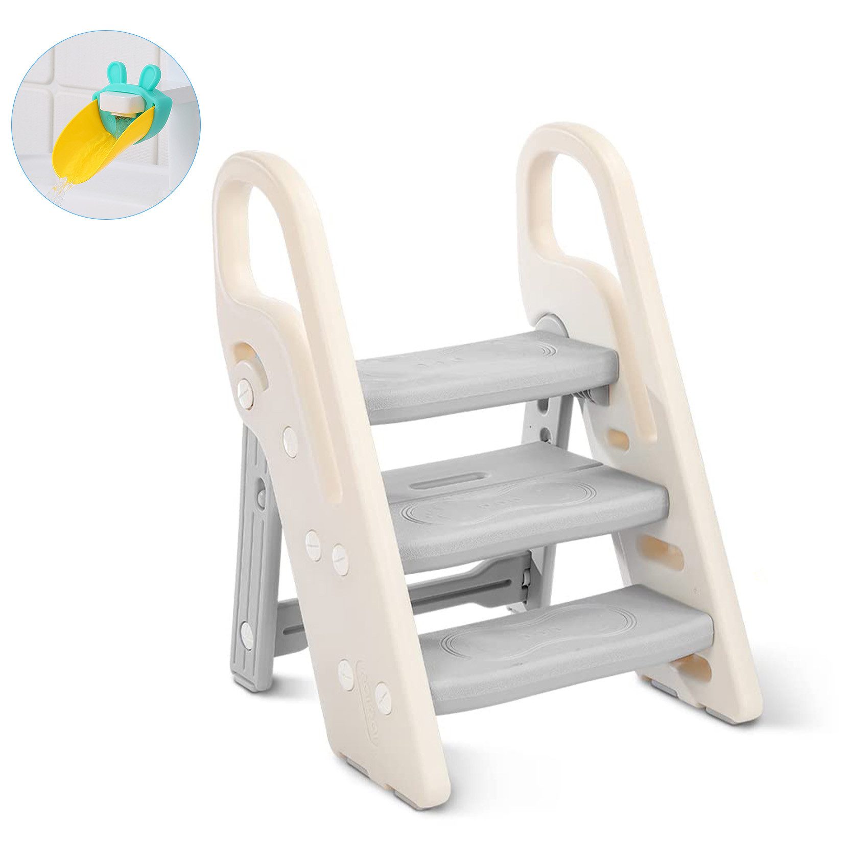 OUNUO Baby-Toilettensitz Baby-Toilettensitz klappbarer Hocker 3 Stufen, für günstig online kaufen