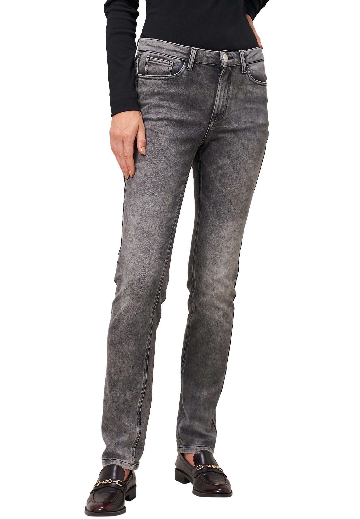 Dark Grey Used Denim