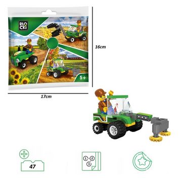 Blocki Konstruktions-Spielset BLOCKI MyFarm Traktor Trekker Bauernhof Bausatz Spielzeug